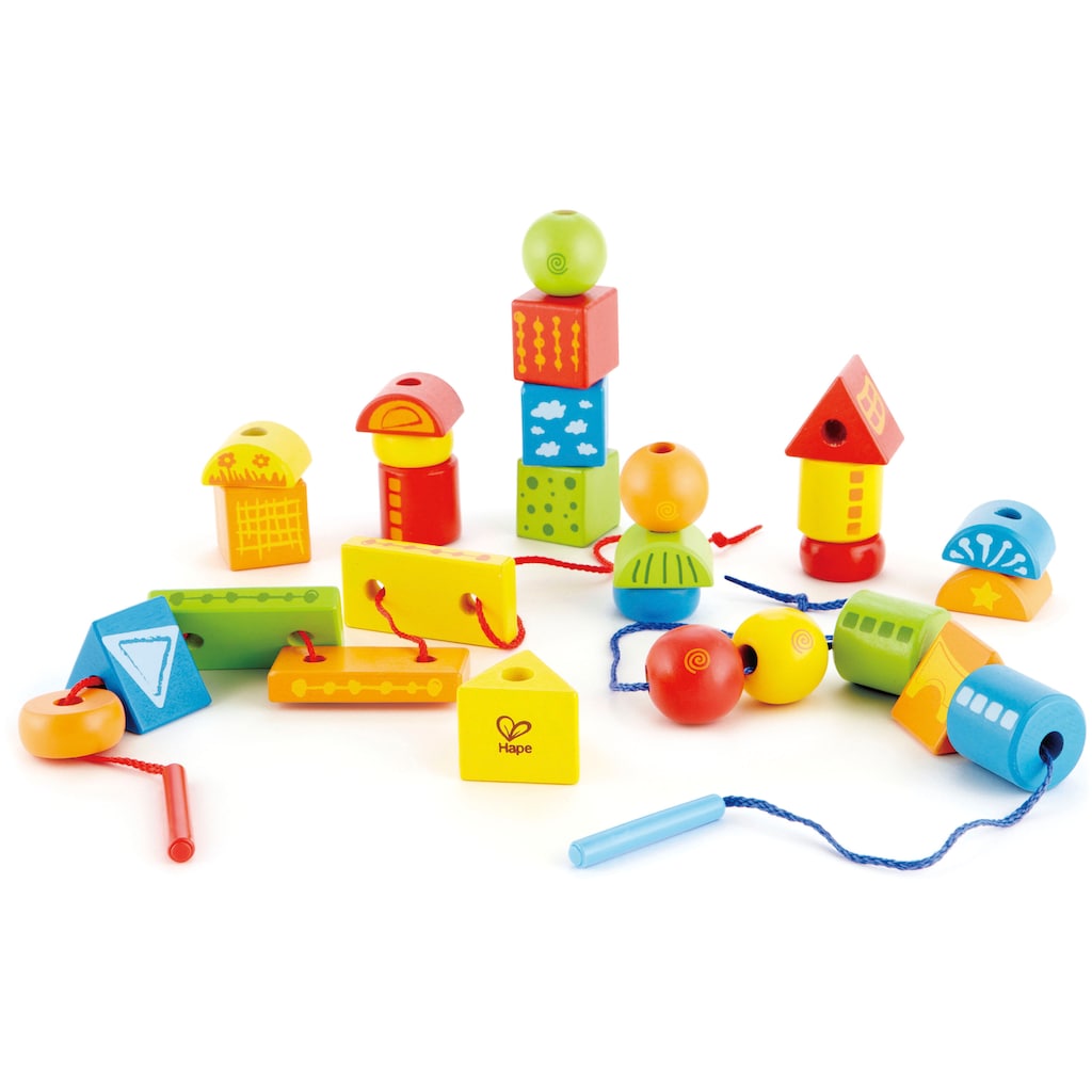 Hape Spielbausteine »Fädelklötze«, (Set, 32 St.)