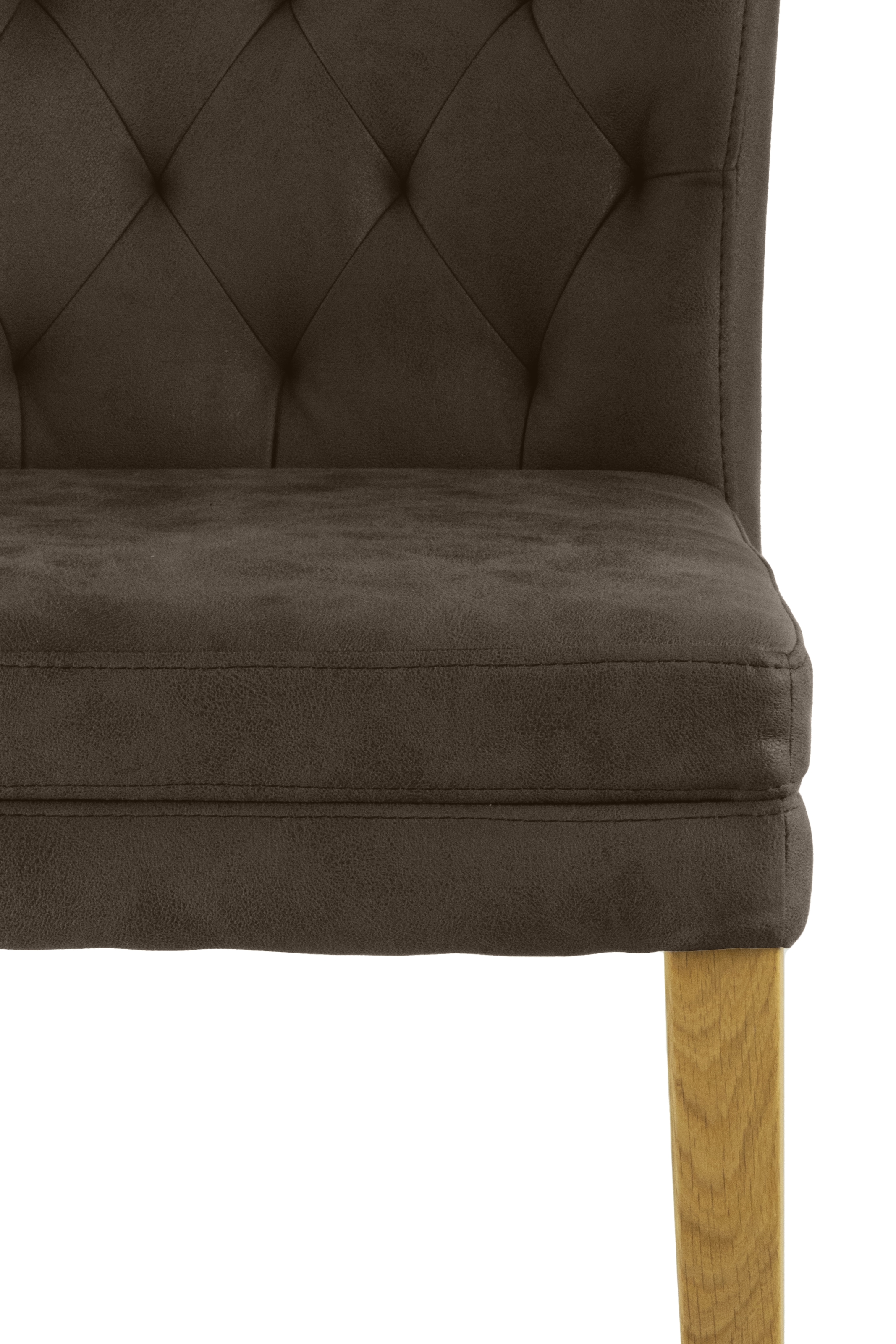 Home affaire 4-Fußstuhl »Colorado«, (Set), 2 St., Microfaser, bequeme Polsterung, Gestell Massivholz wenge oder eiche natur