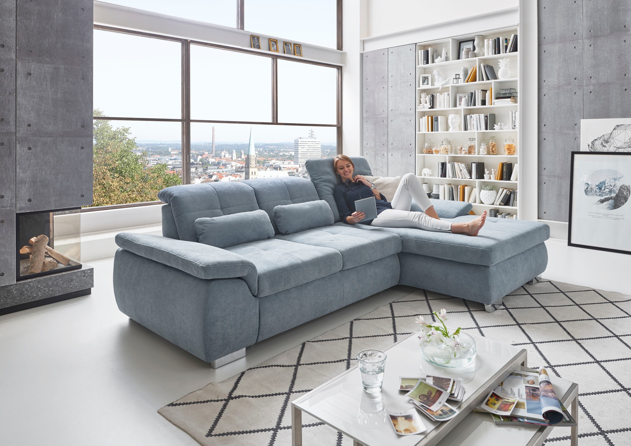 Die PlanBar Ecksofa »MP-IN16037 L-Form mit Kaltschaum-Polsterung«, mit Sitz günstig online kaufen