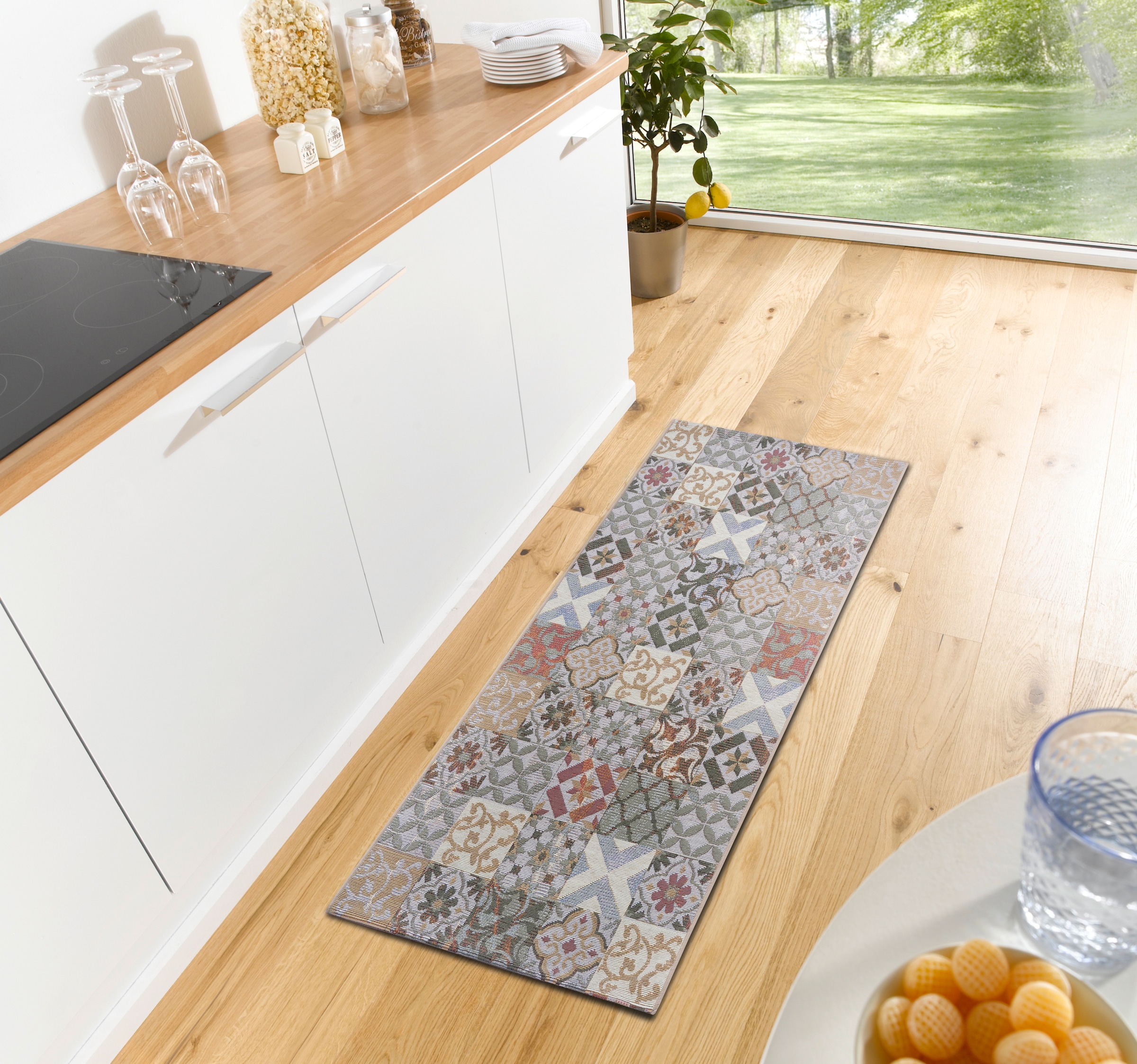 HANSE Home Läufer »Mosaik«, rechteckig, 6 mm Höhe, strapazierfähig, pflegeleicht, robust, Anti-Rutsch, Küche, Flur, Diele