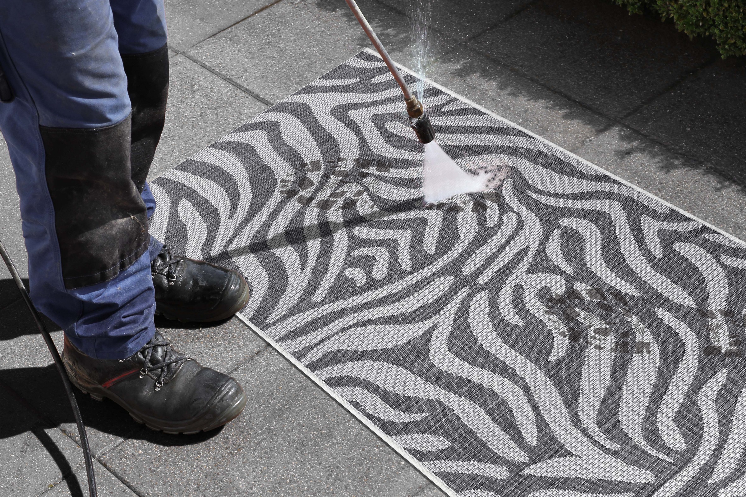 NORTHRUGS Läufer »Cebra«, rechteckig, 4 mm Höhe, Flachgewebe Zebra Design, gekettelt, Robust, Pflegeleicht