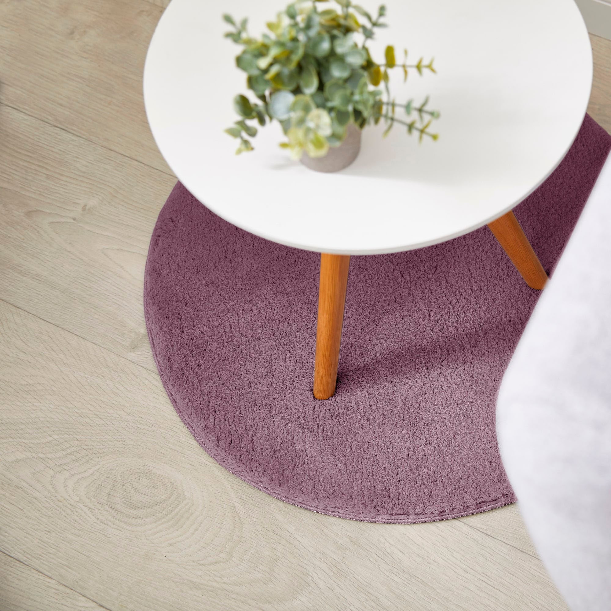Andiamo Teppich »Arezzo«, rund, 16 mm Höhe, Uni Farben, weicher Flor, waschbar, ideal im Wohnzimmer & Schlafzimmer