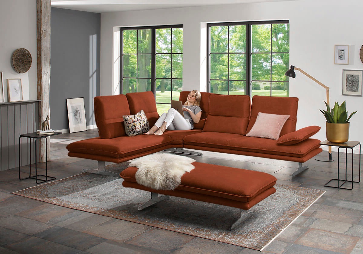 W.SCHILLIG Ecksofa »broadway, Designsofa, mit tollem Sitzkomfort, L-Form«, günstig online kaufen