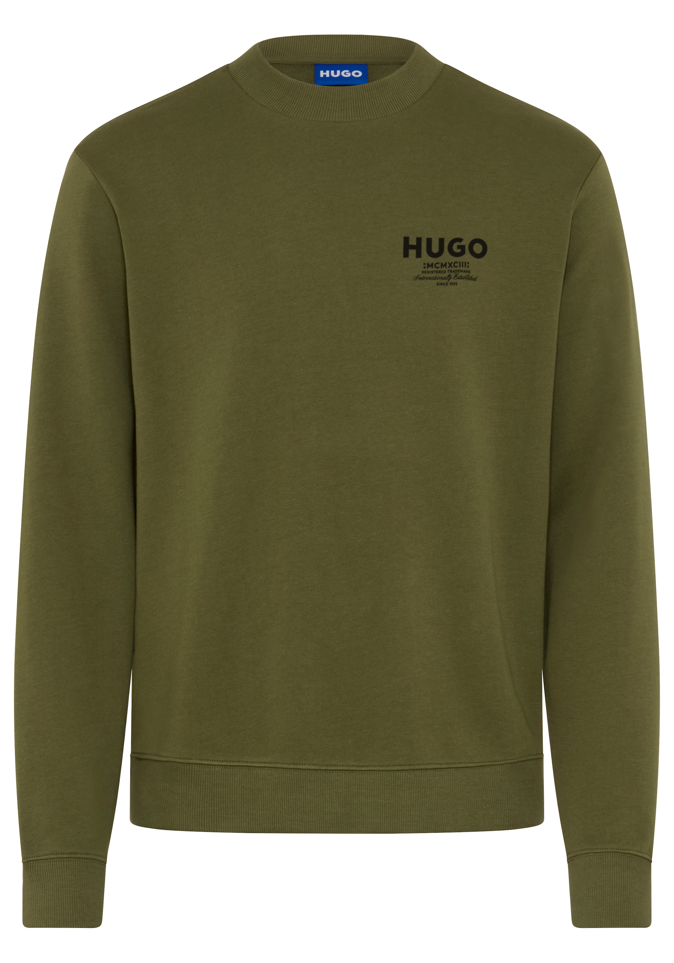 HUGO Sweatshirt »Nespon«, Rundhalsausschnitt, Regular Fit, reine Baumwolle

