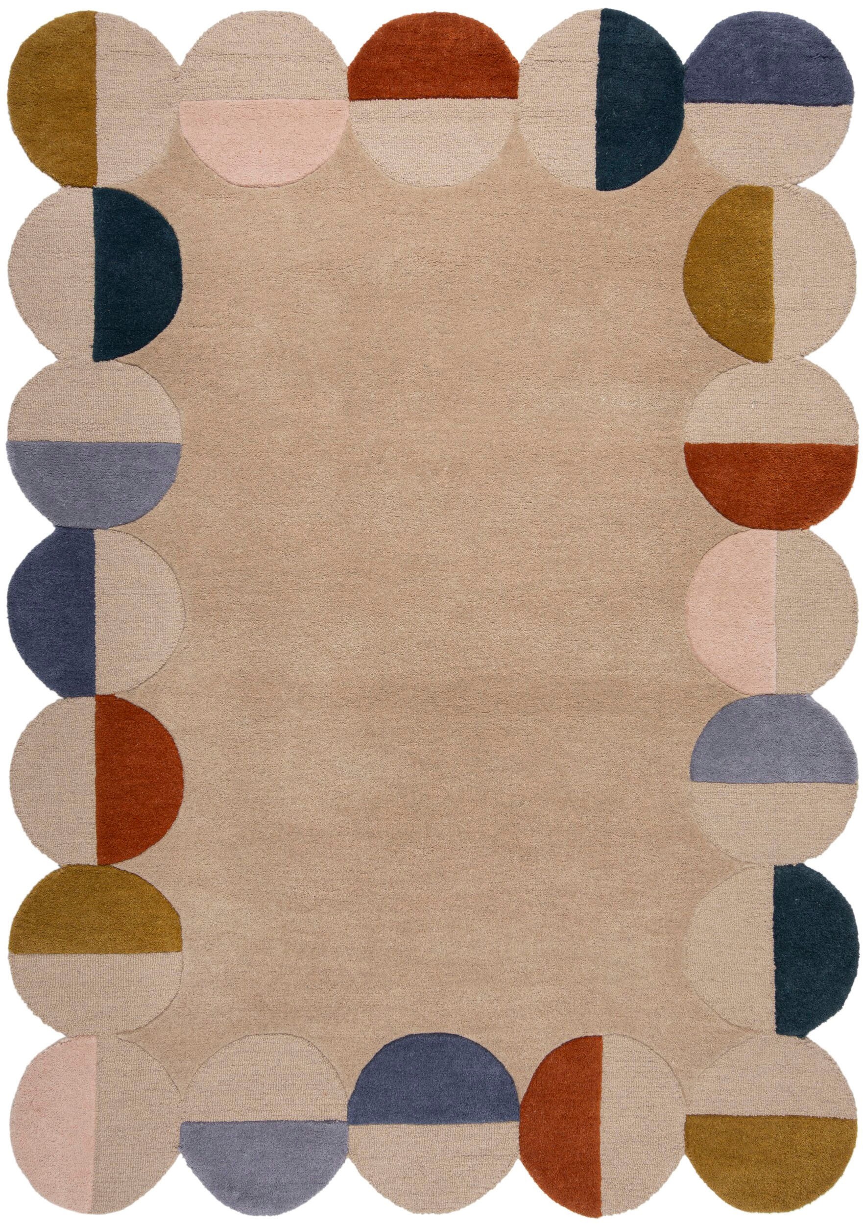 FLAIR RUGS Wollteppich »Mia Scallop«, rechteckig, 12 mm Höhe, in Jakobsmusc günstig online kaufen