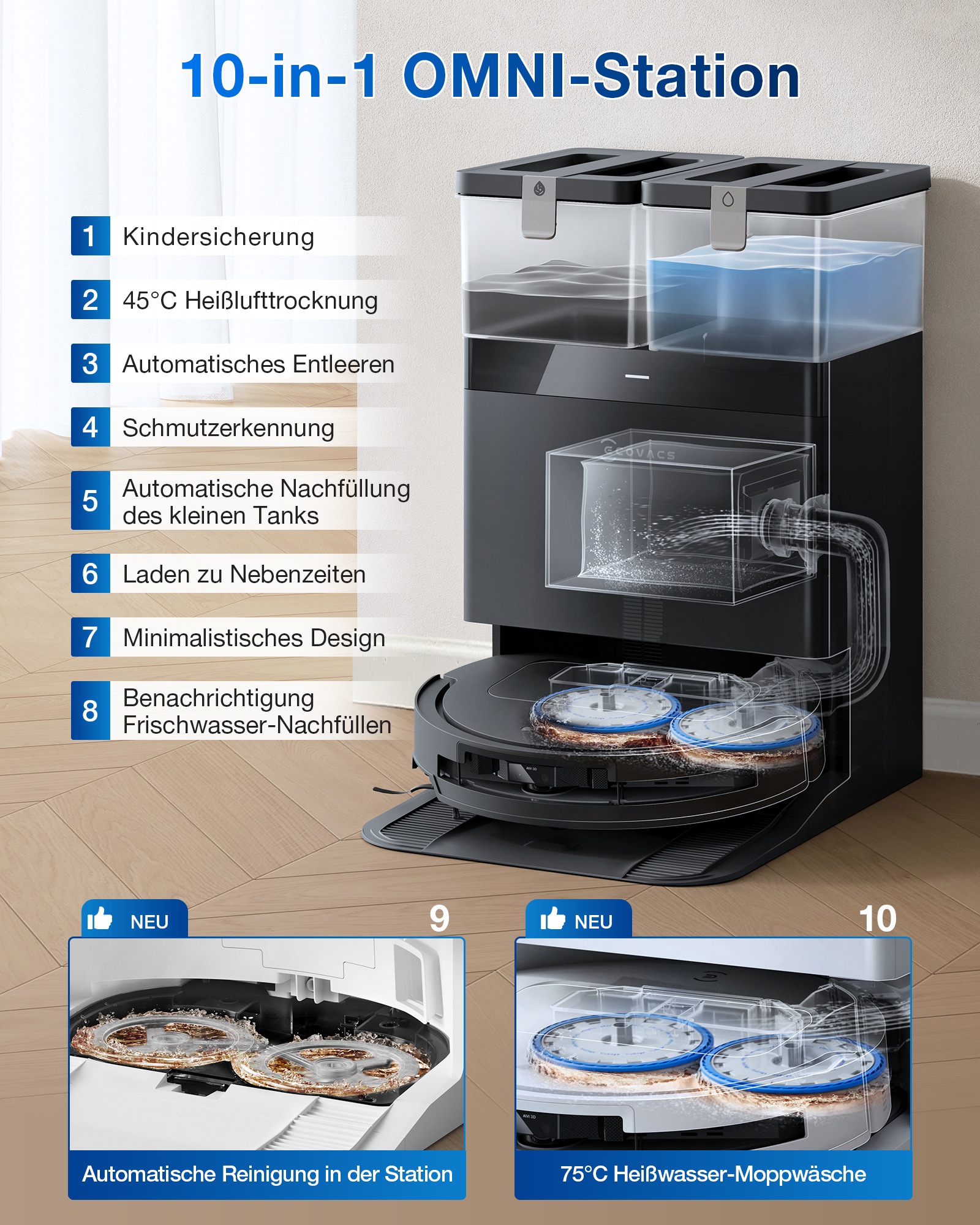 ECOVACS Nass-Trocken-Saugroboter »DEEBOT T50 OMNI Gen2«