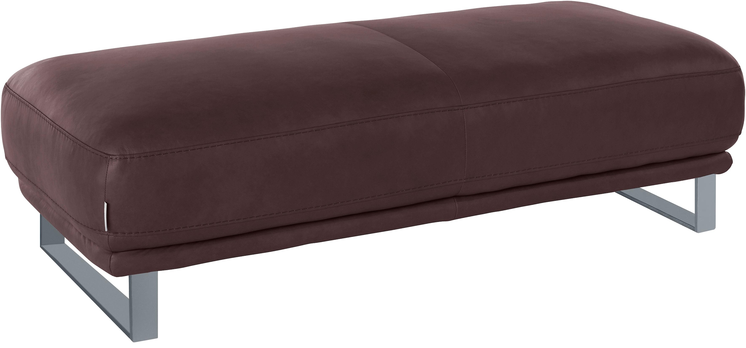 W.SCHILLIG Hocker »montanaa«, mit Metallkufen in Silber matt, Breite 141 cm