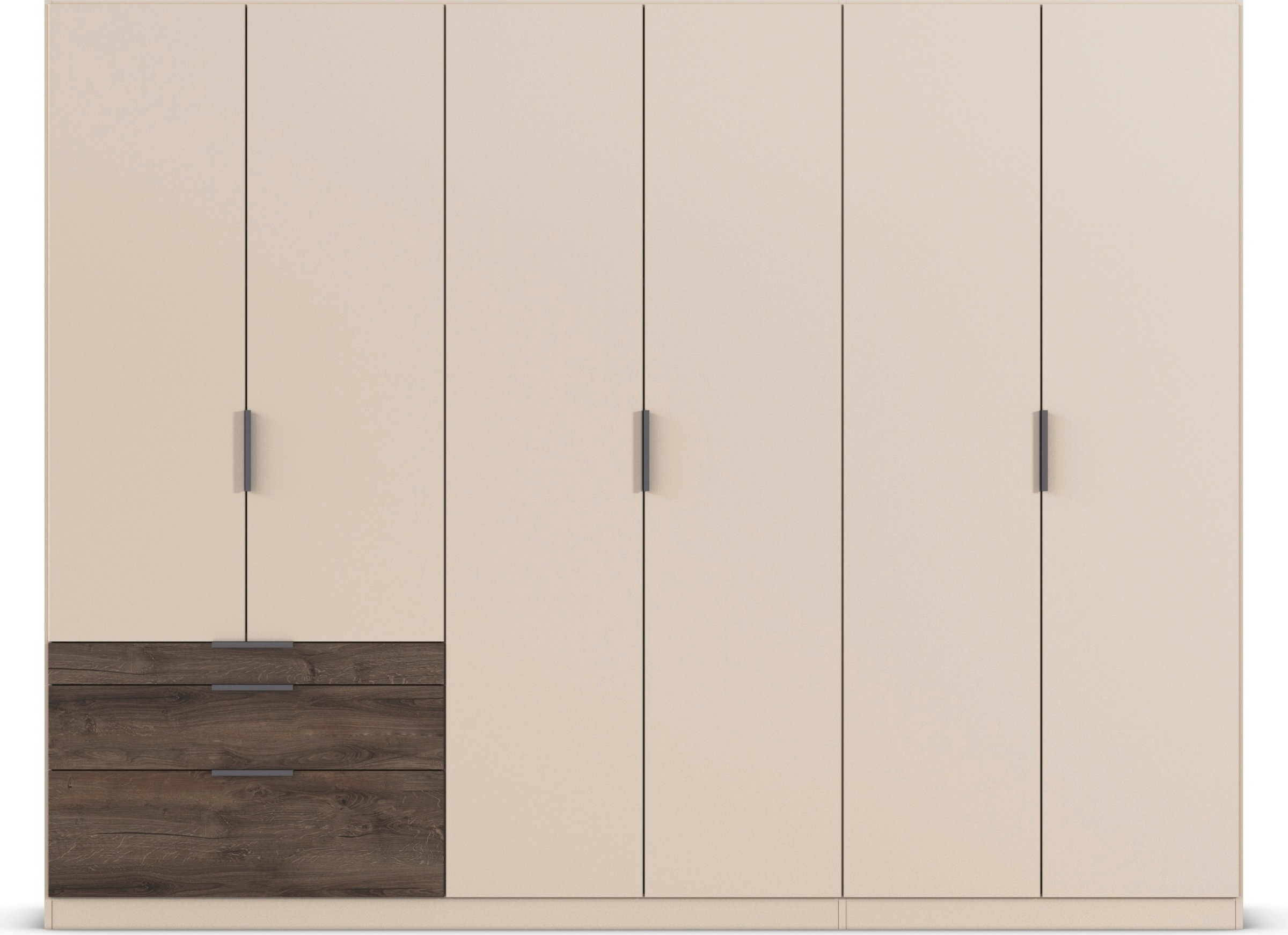 rauch Kleiderschrank »Drehtürenschrank Schrank Garderobe Schlafzimmerschrank KODA«, (oberer Schubkasten mit praktischer Inneneinteilung), mit asymmetrisch angeordneten Schubladen MADE IN GERMANY