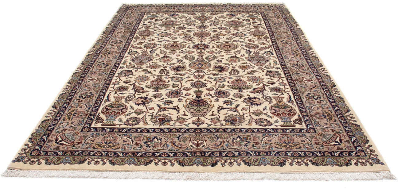 morgenland Wollteppich »Kaschmar Blumenmuster Beige 291 x 198 cm«, rechteck günstig online kaufen