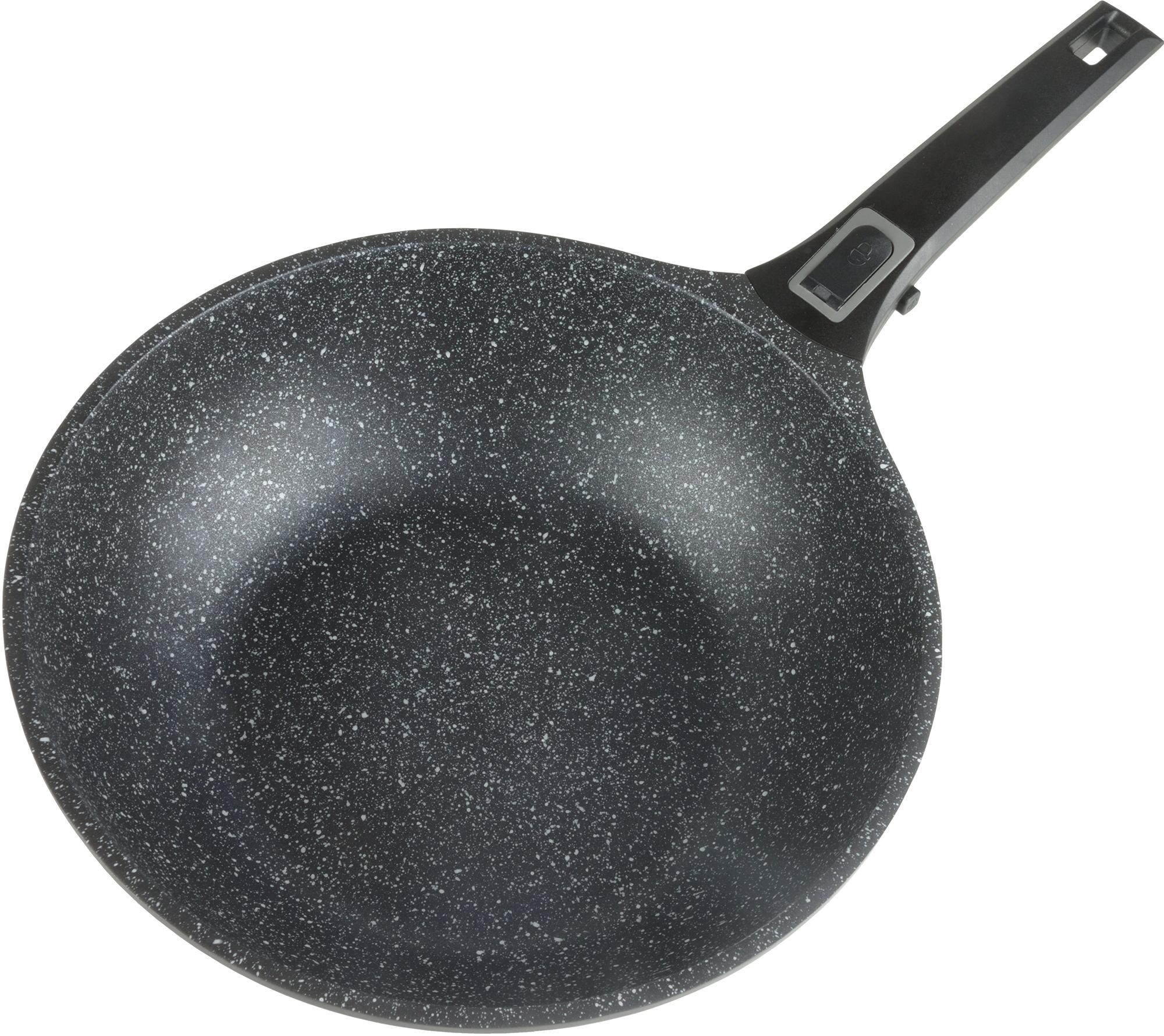 GSW Bratpfanne »Easy Click«, Aluminiumguss, (2 tlg.), incl. Glasdeckel, abnehmbarer Griff, Ø 28 cm, hoher Rand, Induktion