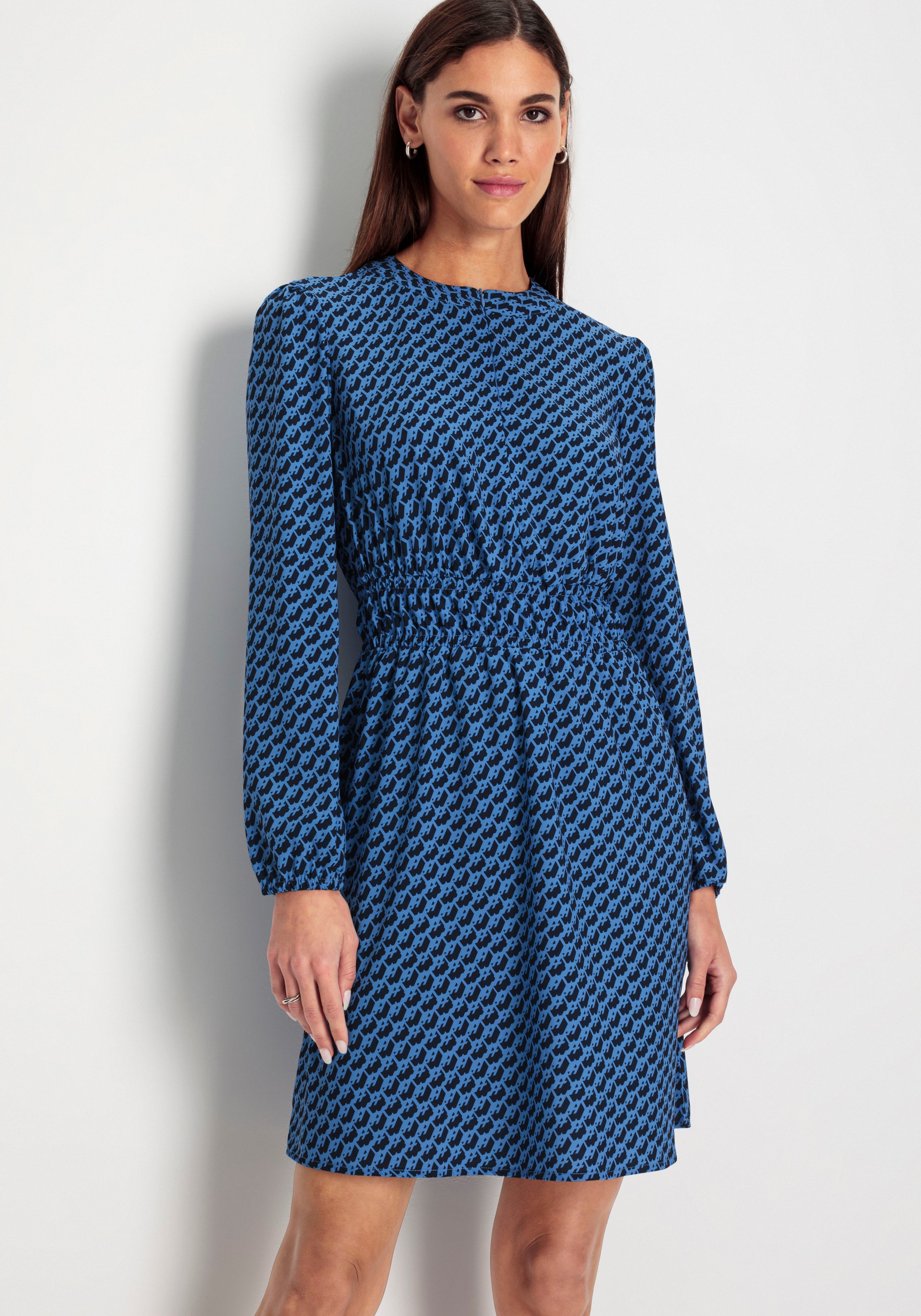 HECHTER PARIS Midikleid, mit elegantem Allover-Print