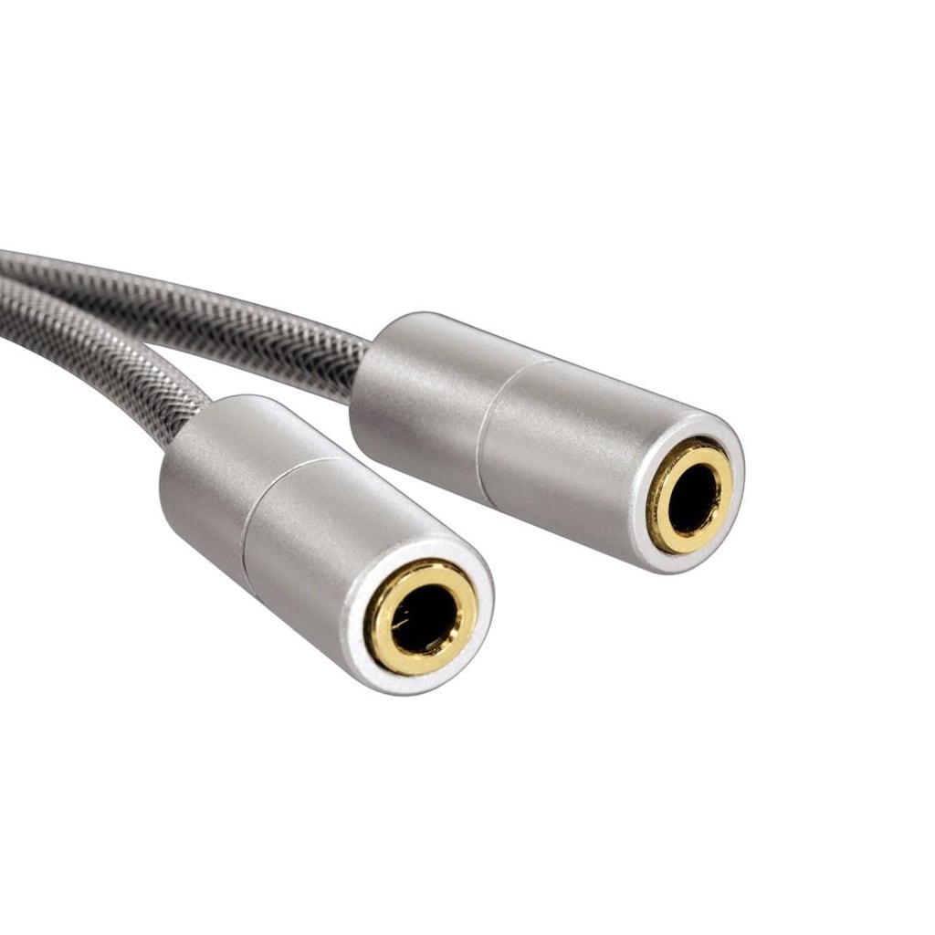 Hama Audio-Kabel »Klinkenstecker Klinkenkabel Kopfhörer Adapter (15 cm) 3,5 mm«, 3,5-mm-Klinke, 3,5-mm-Klinke, 10 cm