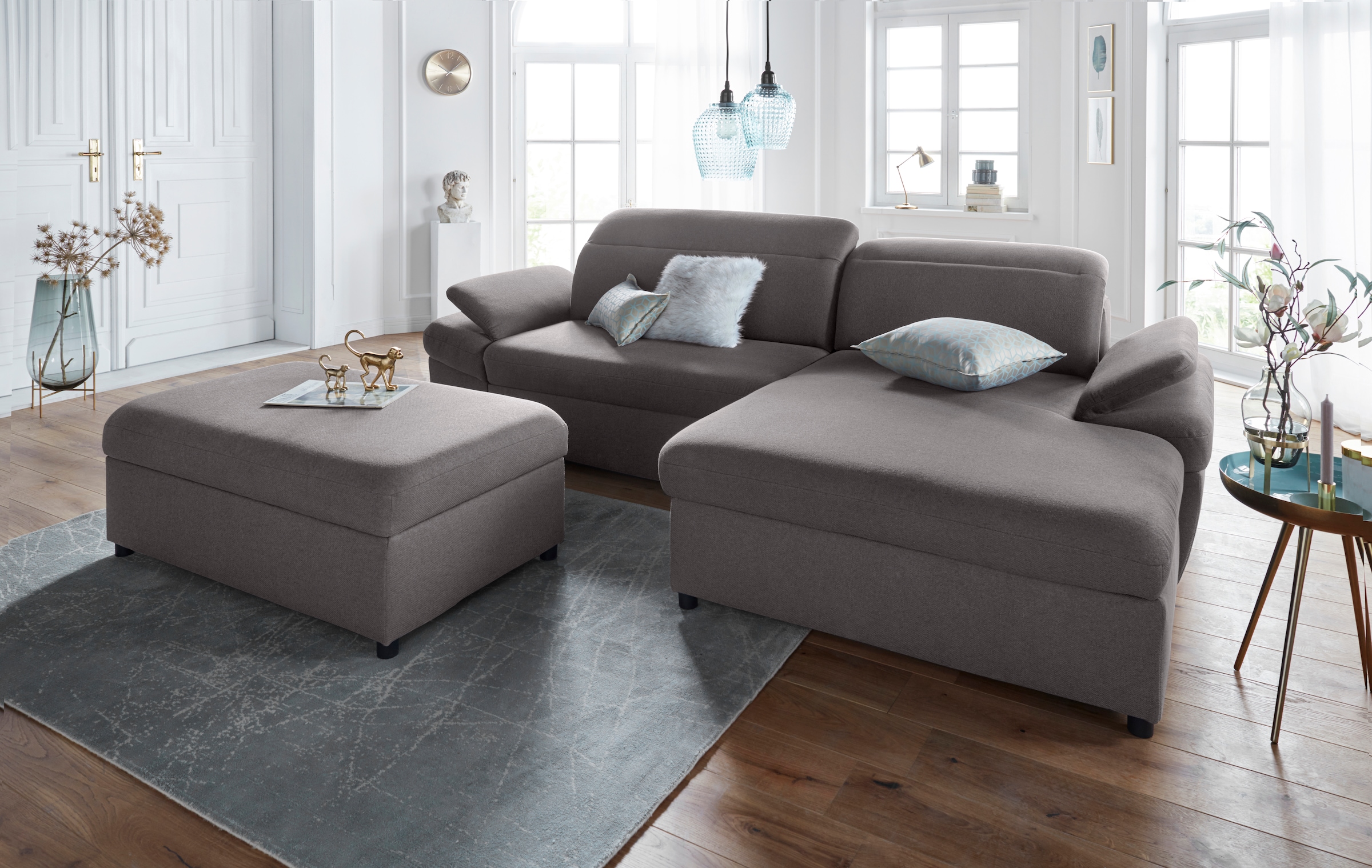 exxpo - sofa fashion Hocker »Kyoto Bankhocker mit Staufach unter der Sitzfläche«