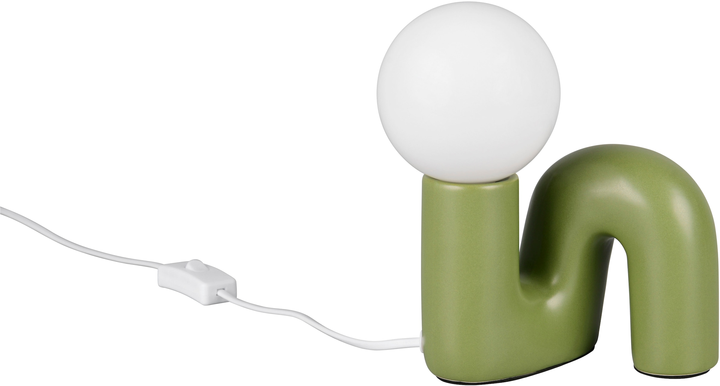 REALITY Leuchten Tischleuchte »QUINN, Keramik Tischlampe m. Glasschirm, ohne  Leuchtmittel 1xG9 max5W« G9 1 Stk. warmweiß - kaltweiß Design Nachttischlampe, Schreibtischlampe Höhe 22cm, Glas Lampenschirm