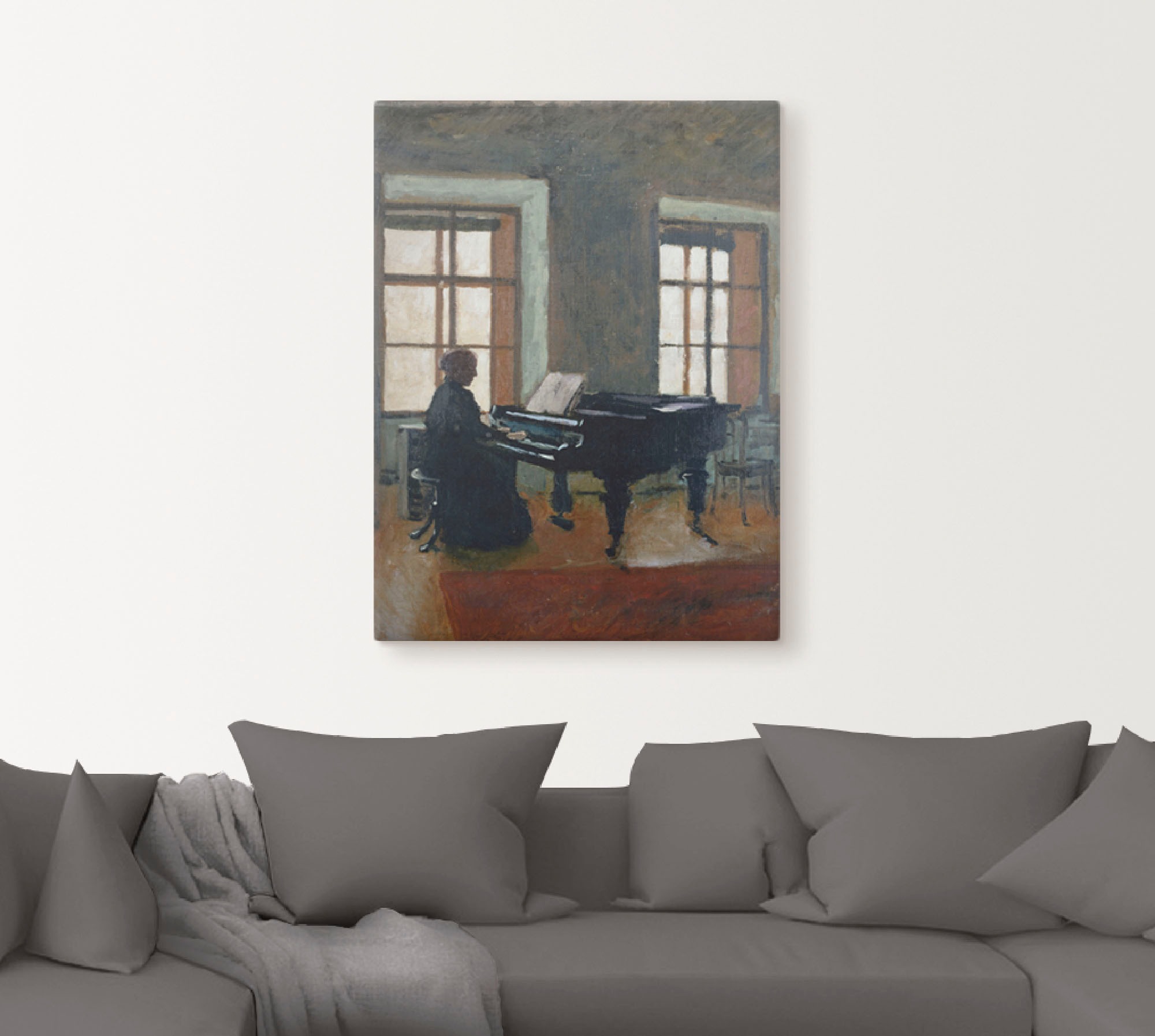 Artland Wandbild »Am Klavier. 1910« Instrumente 1 Stk. tlg. als Leinwandbil günstig online kaufen