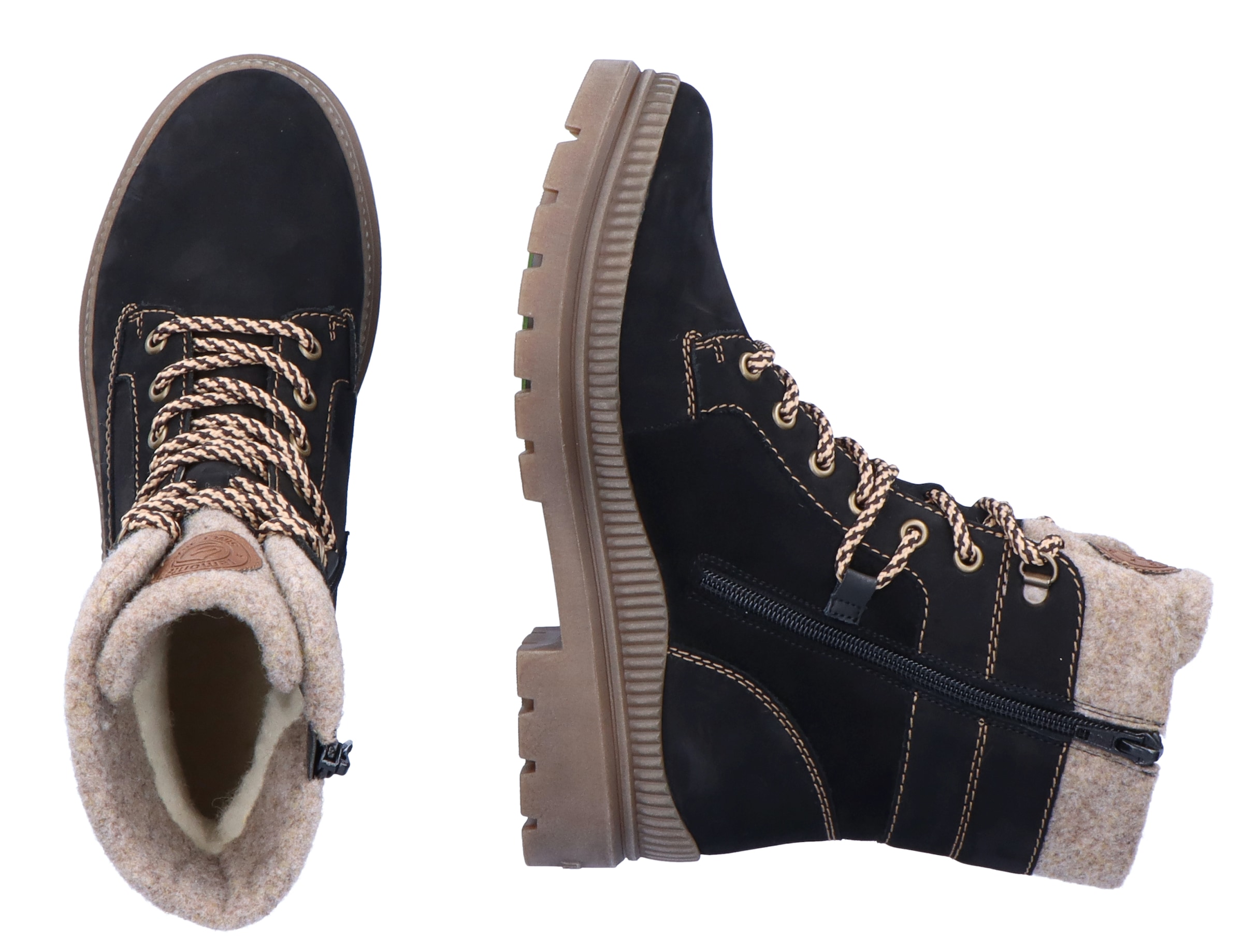 Remonte Winterboots »FIBER-GRIP«, Schnürstiefelette, Profilsohle, mit Schurwollfutter und TEX