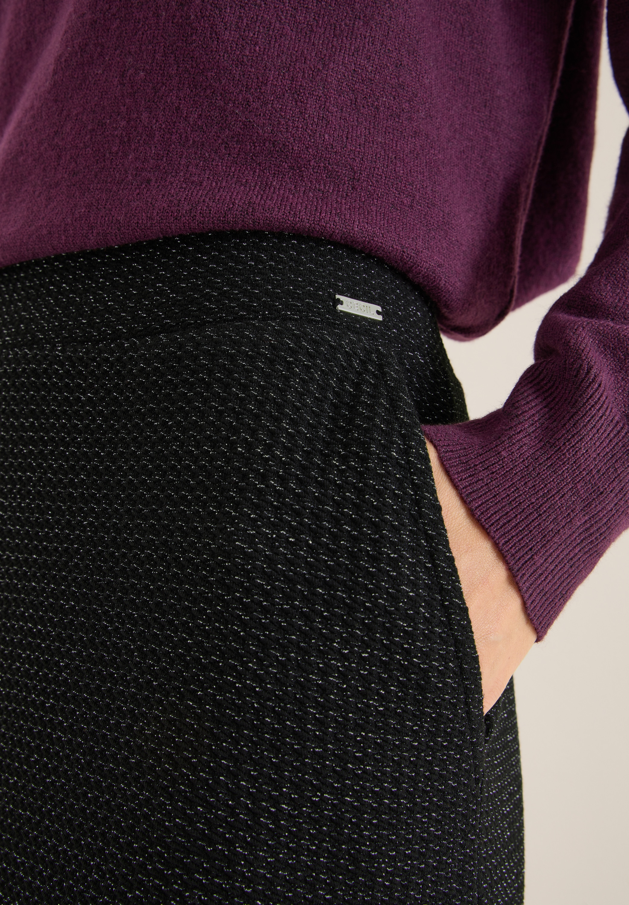 Cecil Midirock mit Glitzerdetails und Gummizug