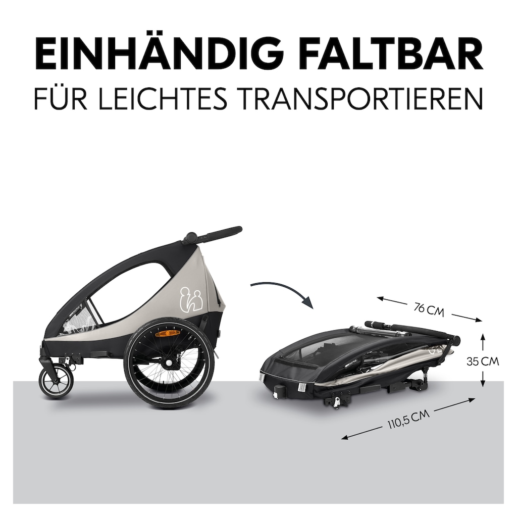 Hauck Fahrradkinderanhänger »2in1 Bike Trailer und Buggy Dryk Duo Plus, black«