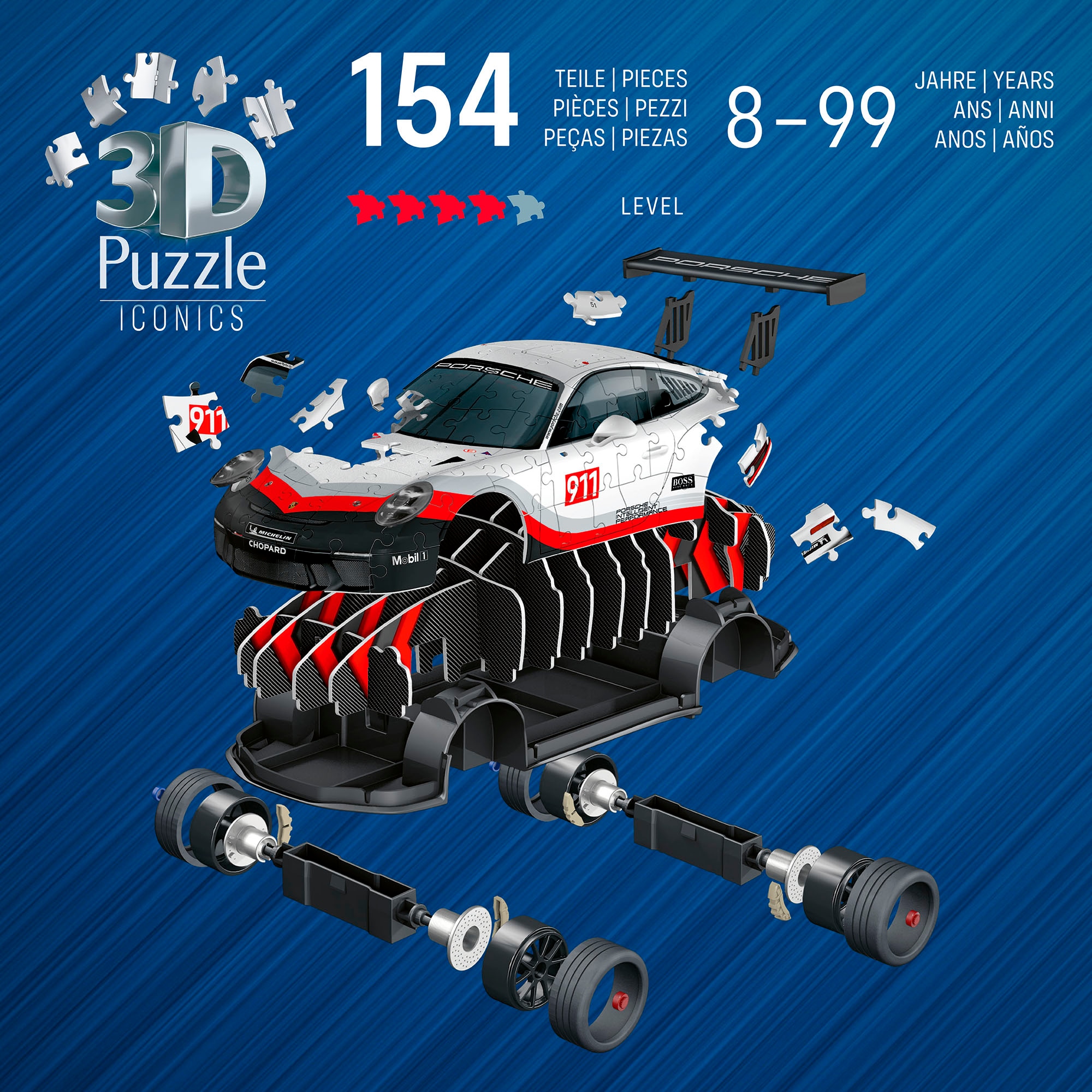 Ravensburger 3D-Puzzle »Iconics: Porsche 911 GT3 Cup«, Made in Europe