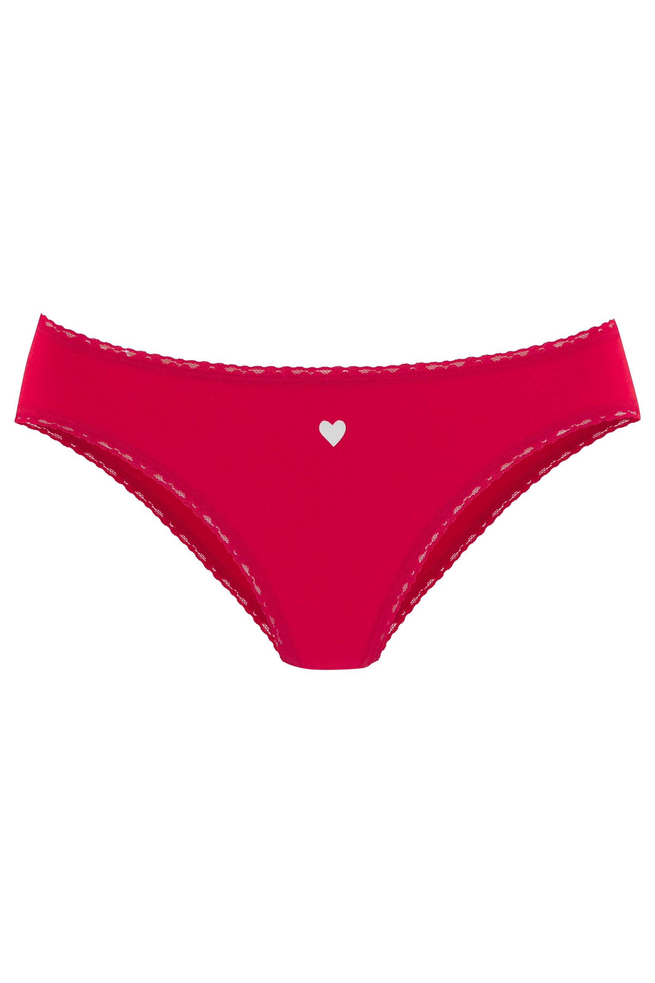 LASCANA Jazz-Pants Slips, (5er-Pack), mit süßen Herzchen-Prints und aus elastischer Baumwoll-Qualität