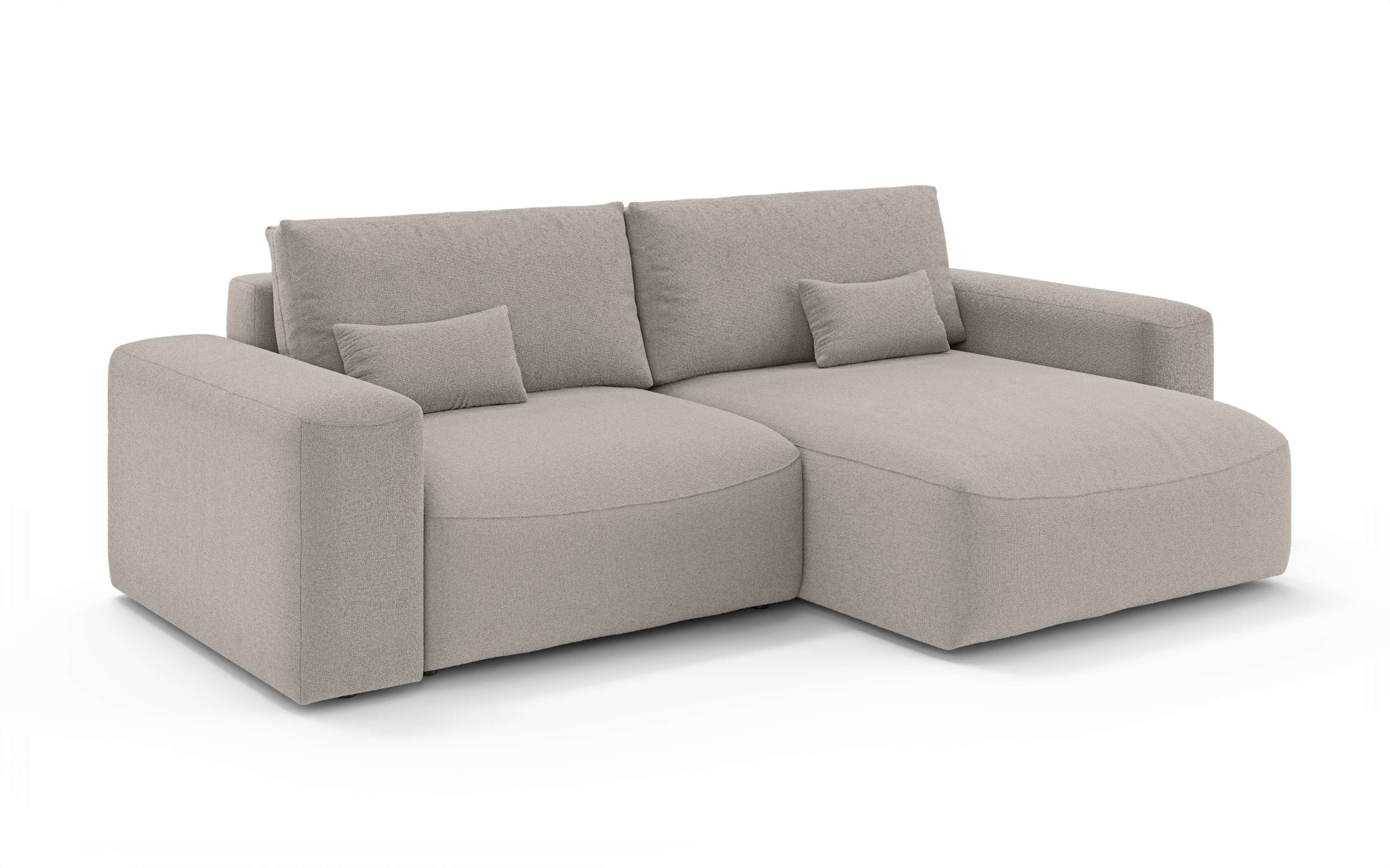 OTTO home Ecksofa »MATTS Schlafsofa mit Bettkasten, Maße B/T/H: 265/159/89 cm«, L-Form mit Recamiere rechts oder links, hoher Sitzkomfort