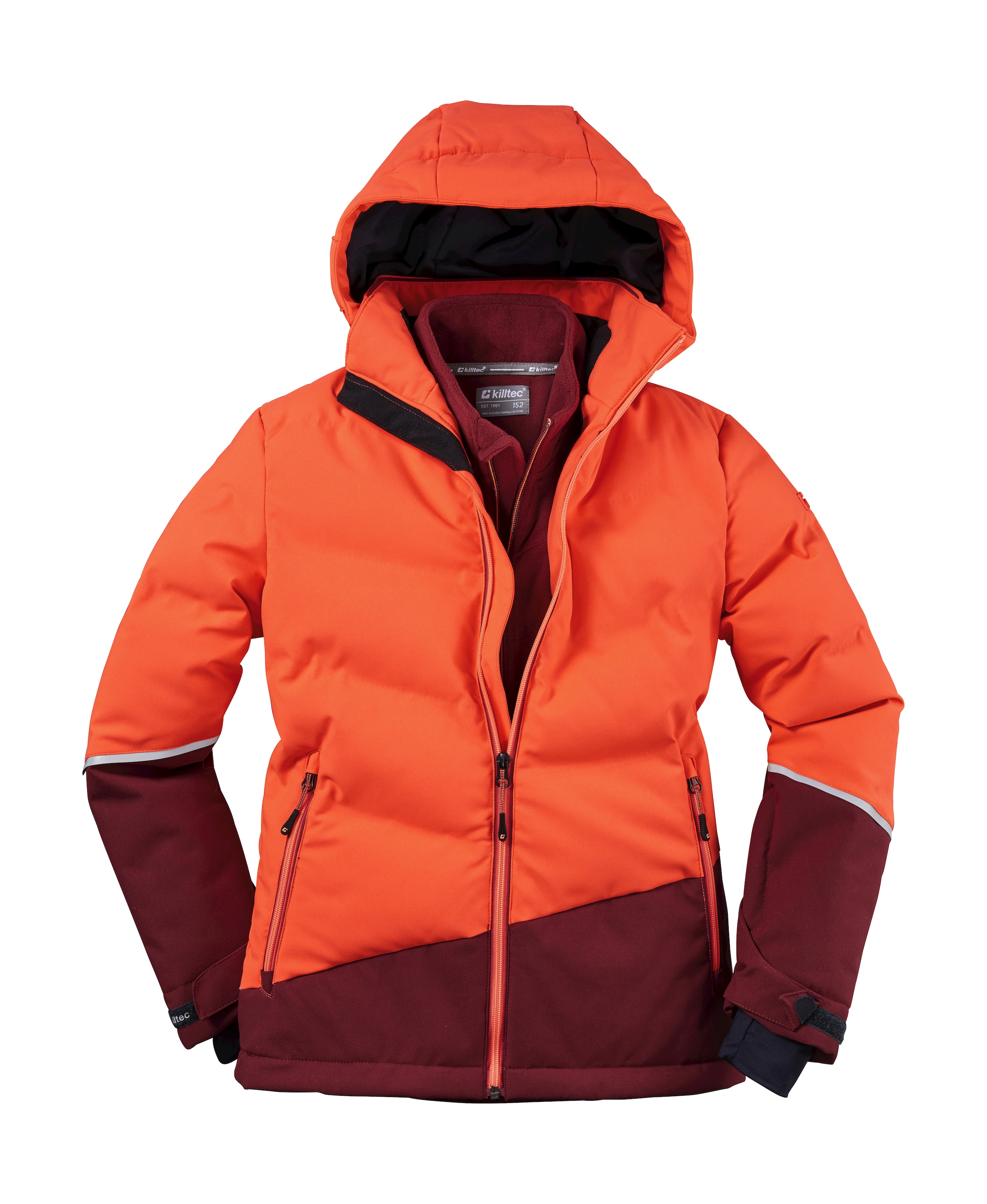 Killtec Skijacke »KSW 178 GRLS SKI QLTD JCKT«, Wasserabweisende Winterjacke mit Schneefang, atmungsaktiv