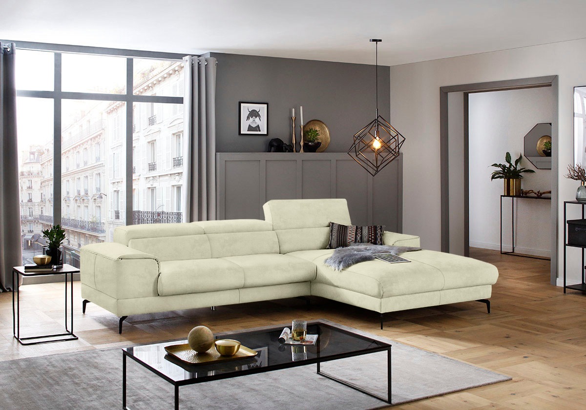 W.SCHILLIG Ecksofa »piedroo, Designsofa mit tollem Sitzkomfort, L-Form«, Ko günstig online kaufen