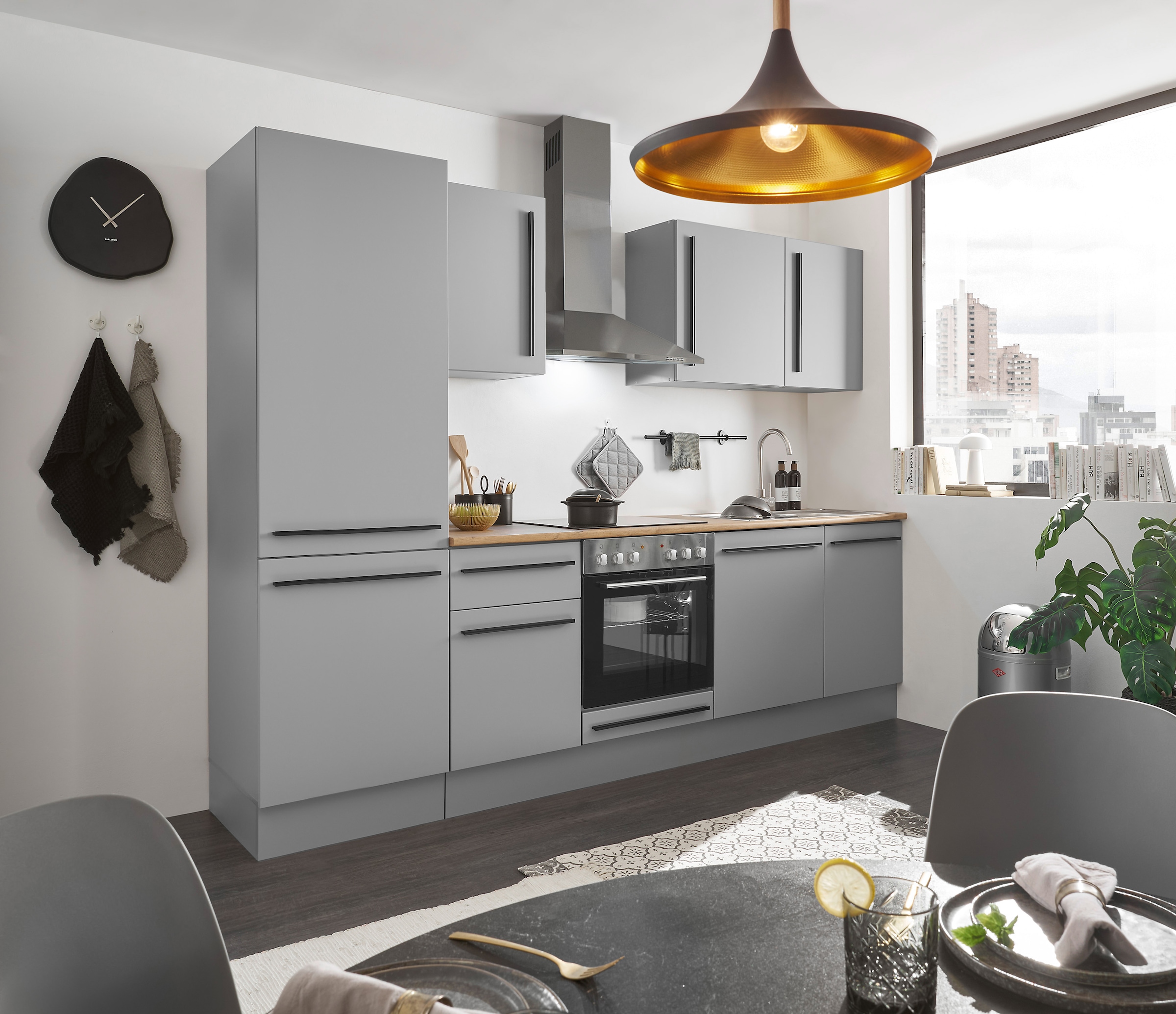 BASIC by Balculina Winkelküche »Denver, Küche BxHxT 280 x 211 x 60«, Breite 280 cm, wahlweise mit E-Geräten und Induktion