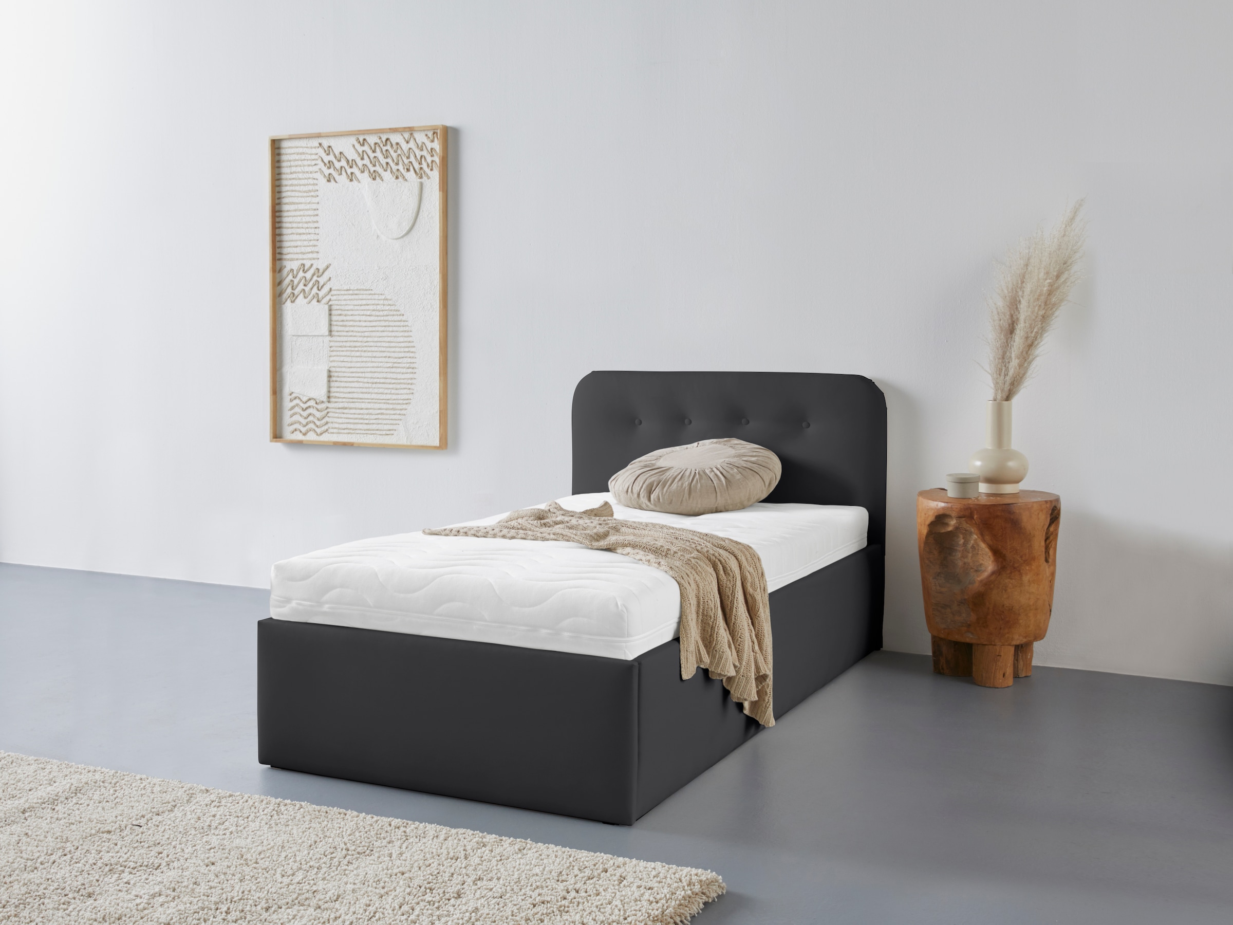 Westfalia Schlafkomfort Polsterbett "Rostock" auch mit Stauraum und Kopftei günstig online kaufen