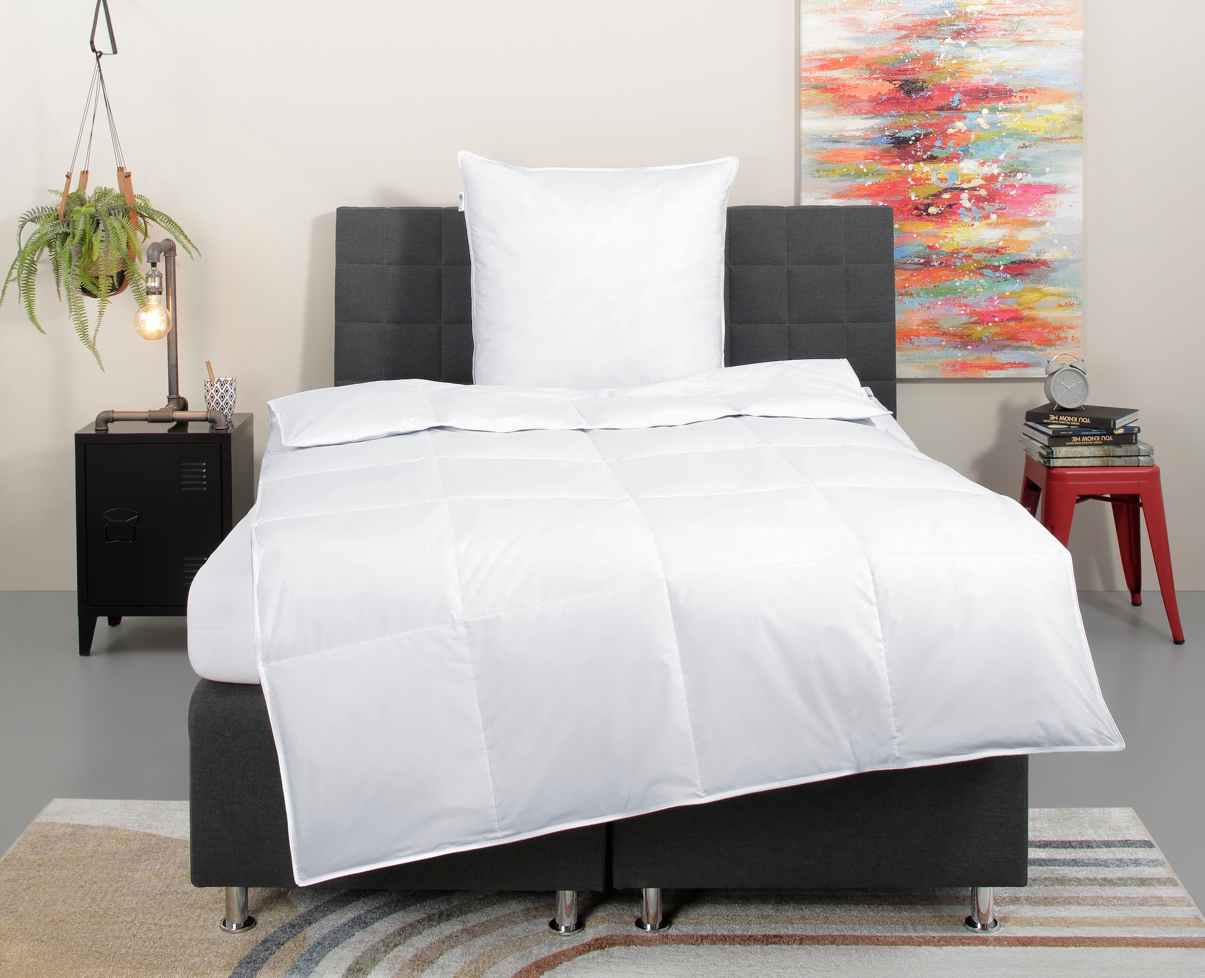 my home Daunenbettdecke + Kopfkissen »Cyra Set, Bettdecke 135x200 & 155x220 günstig online kaufen