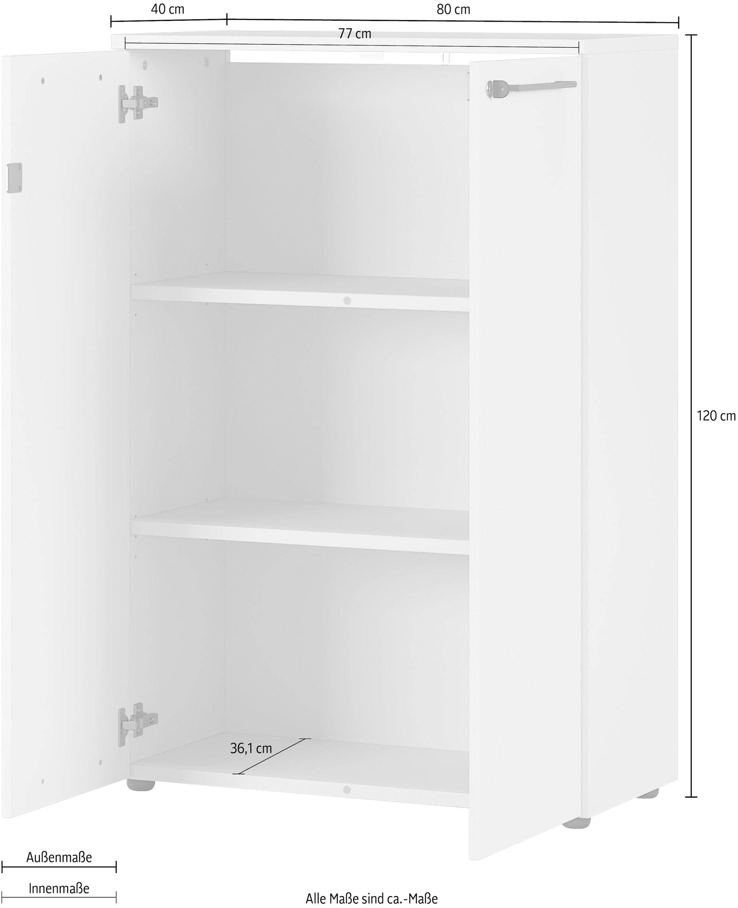 GERMANIA Aktenschrank »GW-Agenda«, opt. mit Schublade, Maße 80x120 cm, Made in Germany