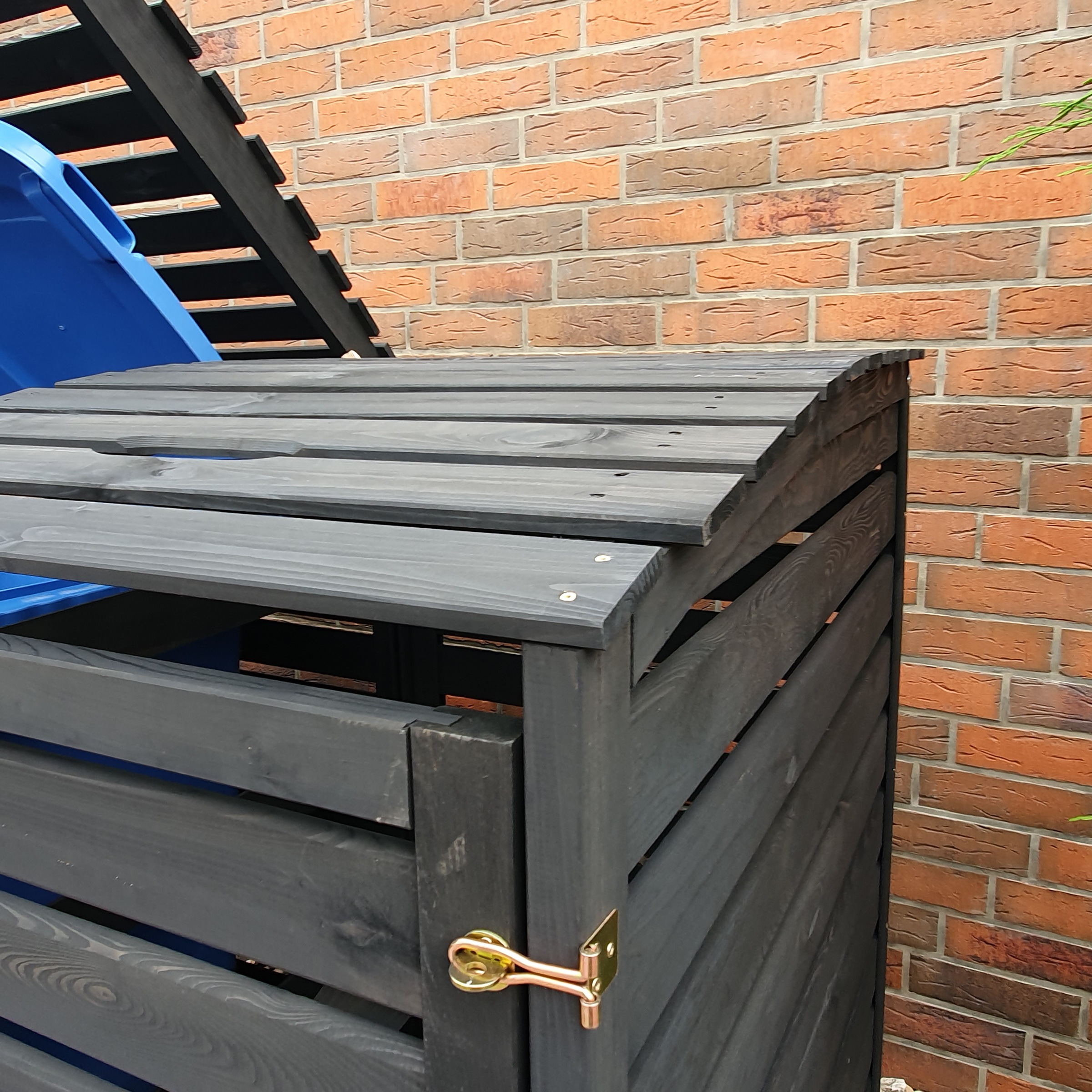 promadino Mülltonnenbox »Vario III«, für 2 Tonnen, robust aus ökologisch, zertifiziertem Kiefernholz