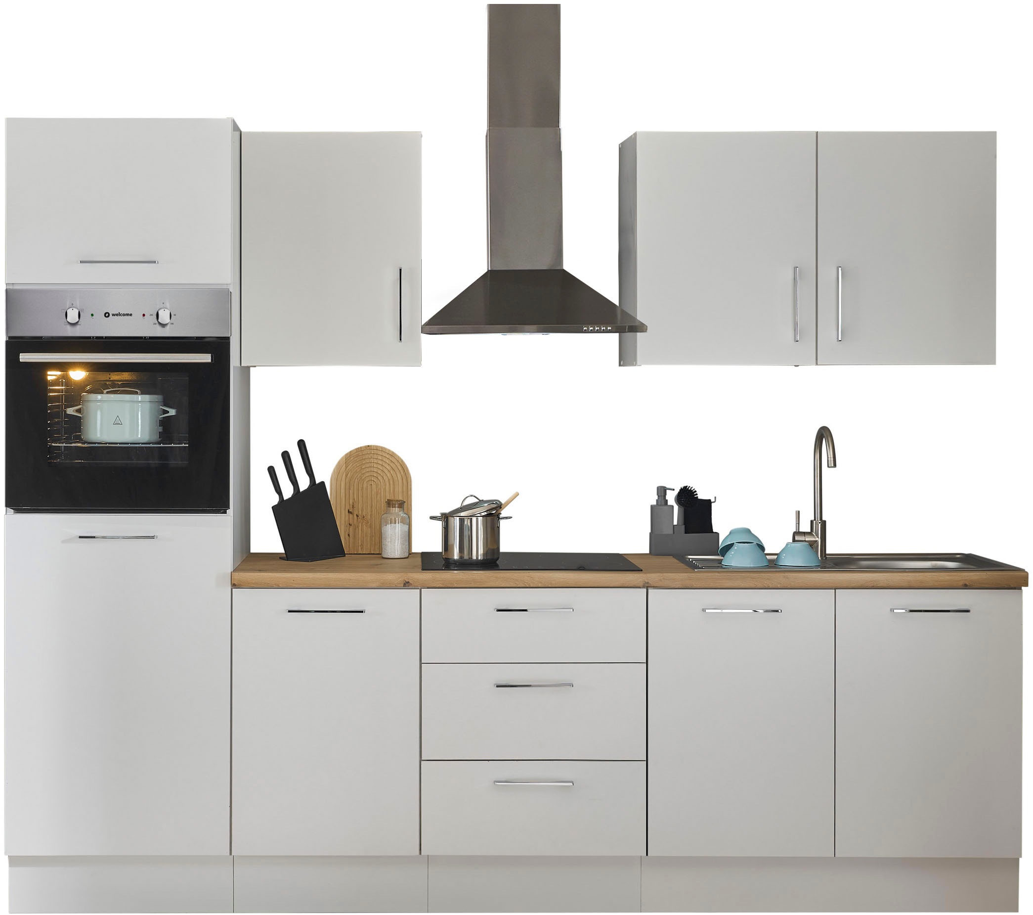 BASIC by Balculina Küchenzeile »Turin«, Breite 270 cm, wahlweise mit E-Gerä günstig online kaufen