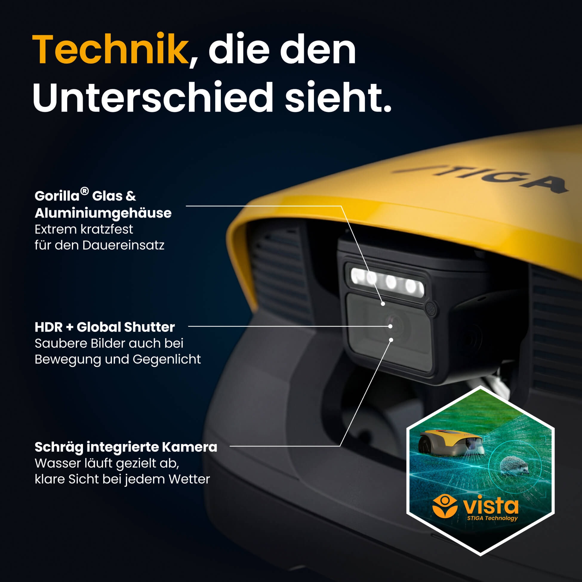 STIGA GARDEN Rasenmähroboter »A 6v« Set,   App-Steuerung, Mehrzonen-Management, RTK+KI-Kamera+VISTA-Technologie