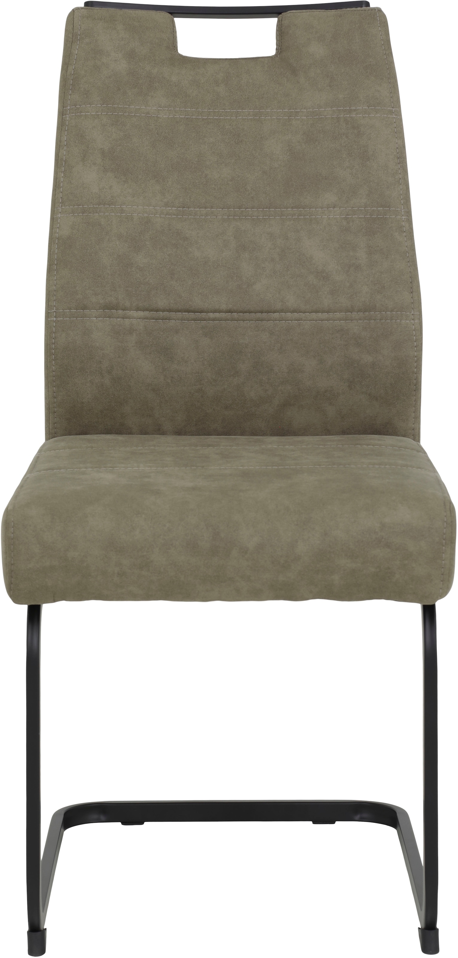 HELA Freischwinger »KERSTIN«, (Set), 2 St., Microfaser VINTAGE-Polyester, Freischwinger, XL Sitzbreite, Griff, Vintage Optik, 140kg belastbar