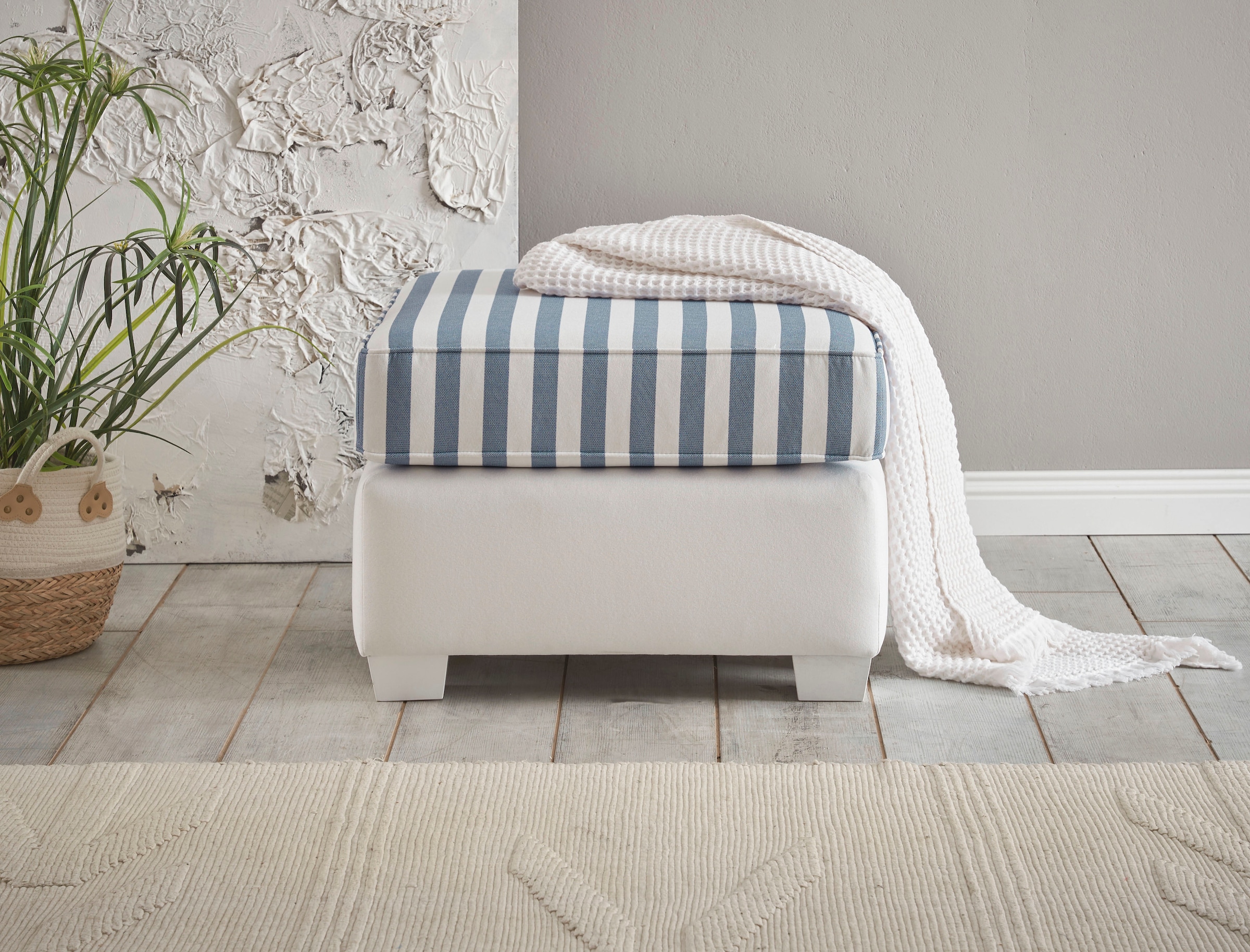 Home affaire Hocker »CALIFORNIA«, maritimer Landhausstil, Hocker in 2 Größe günstig online kaufen
