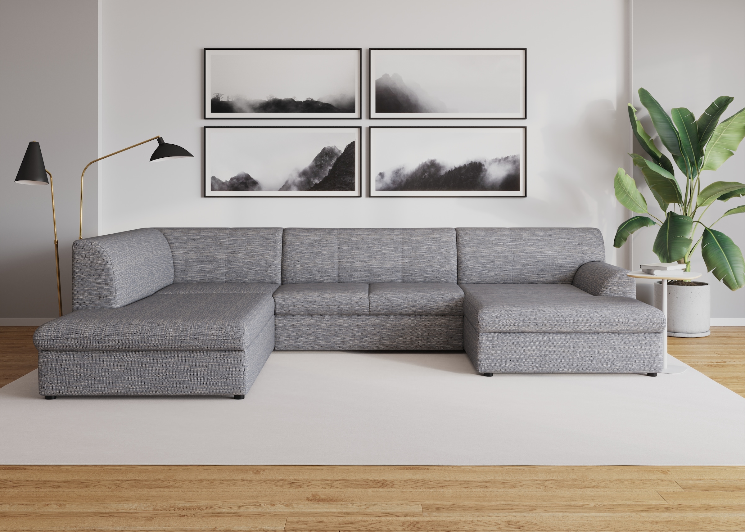 DOMO collection Wohnlandschaft »Topper, elegant und zeitlos, komfortabel, U günstig online kaufen
