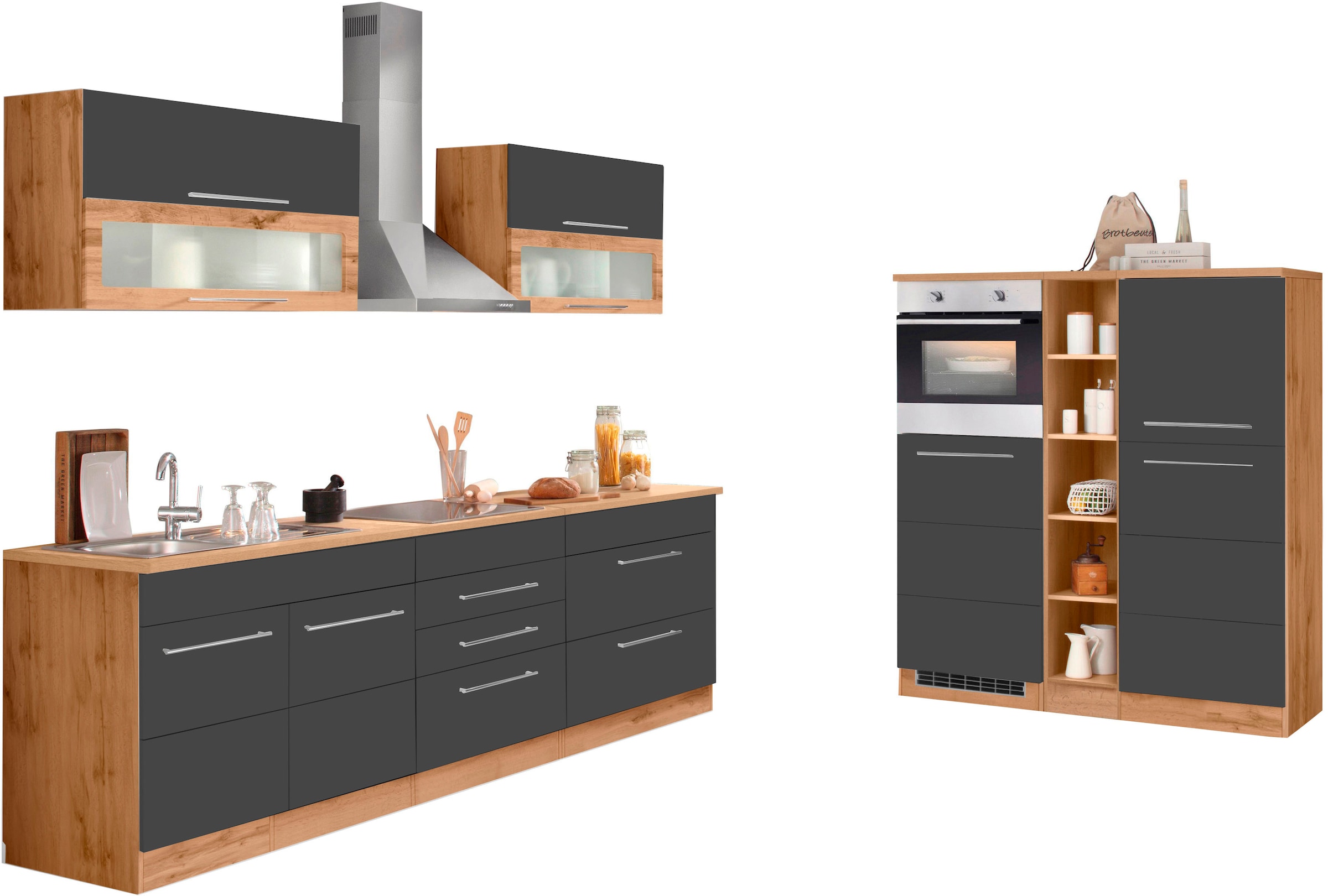 KOCHSTATION Küchenzeile »KS-Wien« Breite 430 cm, wahlweise mit E-Geräten un günstig online kaufen