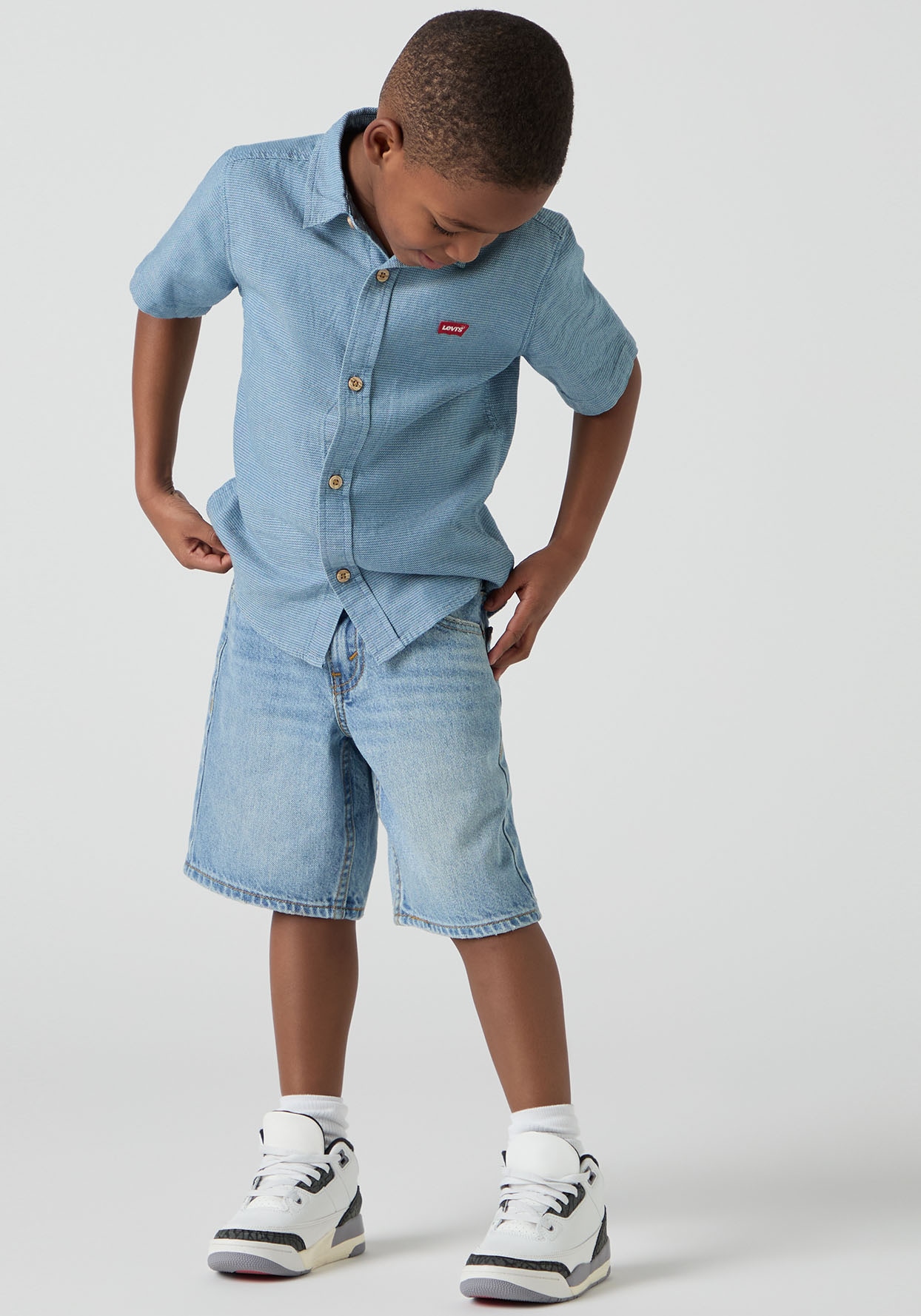 Levi's® Kids Jeansshorts aus robustem Baumwolldenim