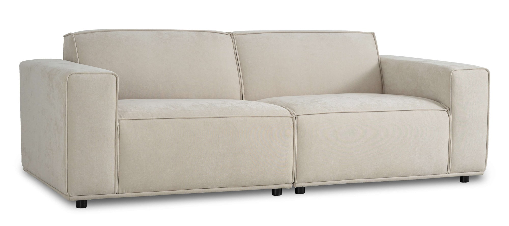 Home affaire 3-Sitzer »Avelin, 228 cm, Chenille, Struktur-Boucle«, mit Wellenunterfederung, Kedernaht, bodentief, Skandi-Design