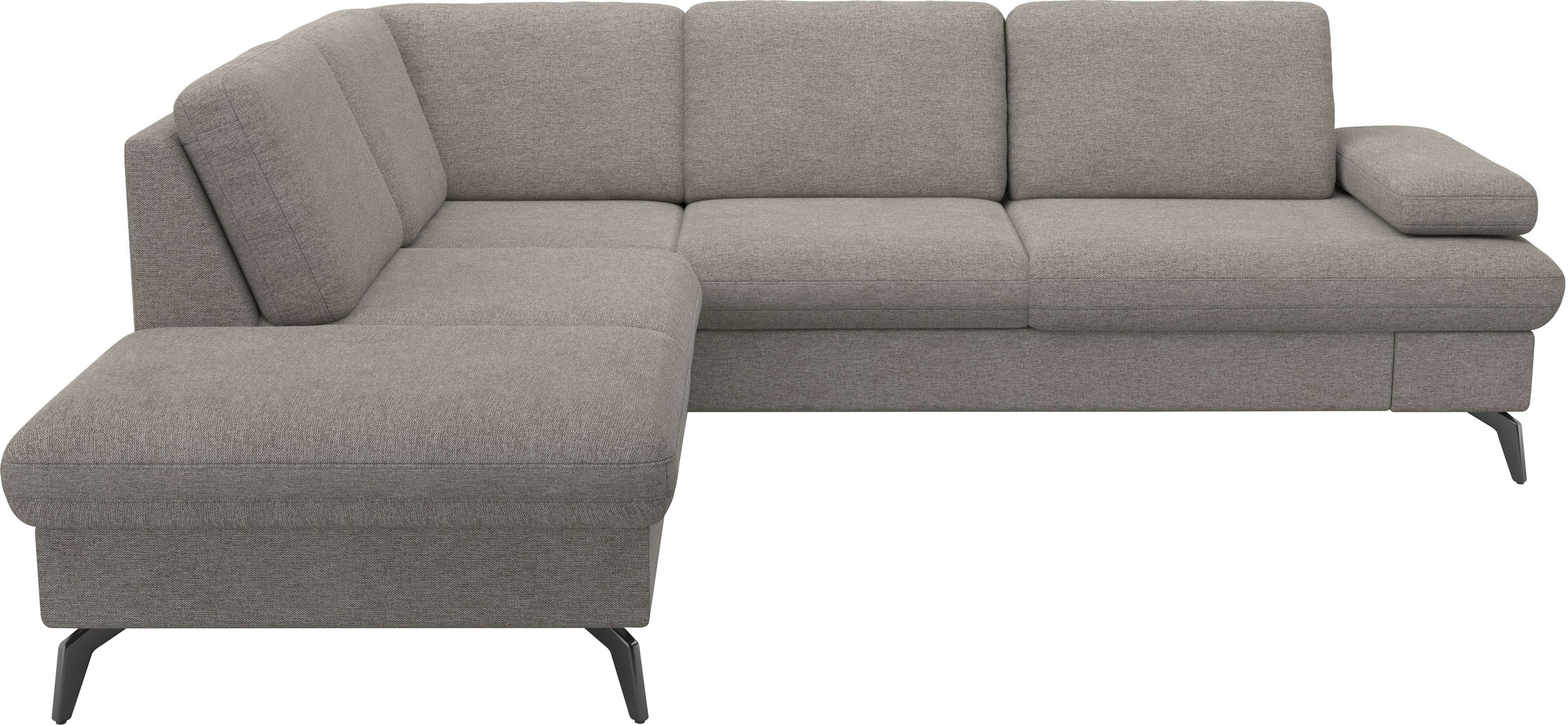 sit&more Ecksofa »Morris Jubi L-Form«, inkl. Armteilfunktion und 1 Zierkissen, wahlweise mit Bettfunktion