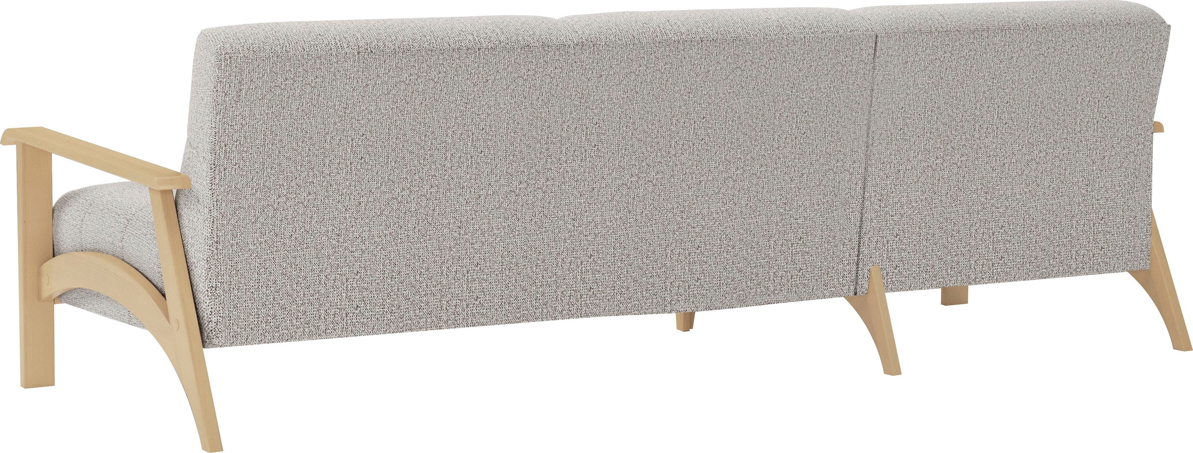 sit&more Ecksofa »Billund L-Form«, Armlehnen aus Buchenholz in natur, verschiedene Bezüge und Farben