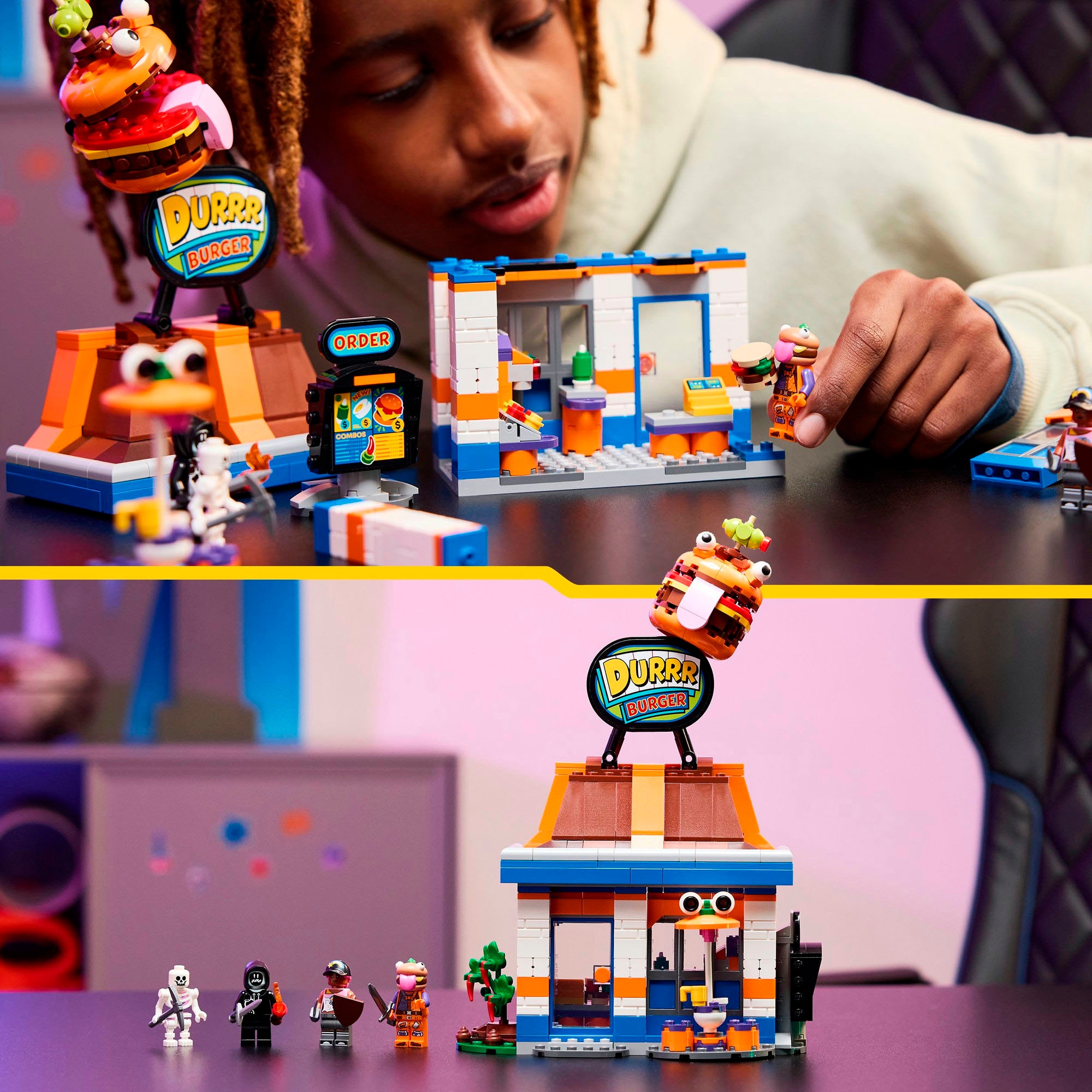LEGO® Konstruktionsspielsteine »Durrr Burger Restaurant (77076), LEGO Fortnite«, (546 St.), Made in Europe