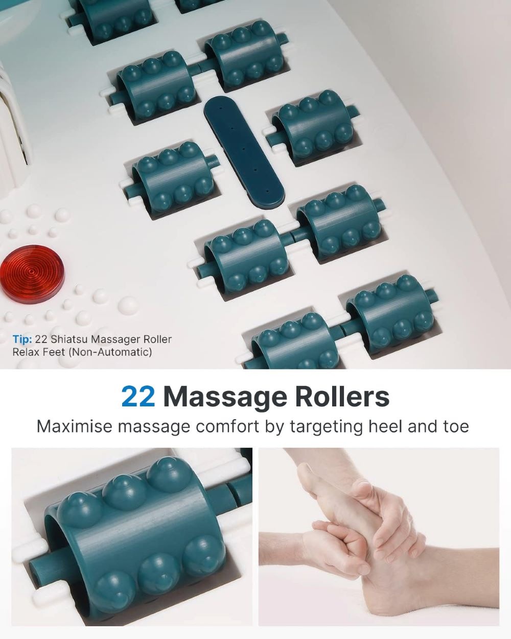 Renpho Fußmassagegerät »Fußbad mit Massagefunktion«, Verwöhnende Thermalentspannung für die Füße
