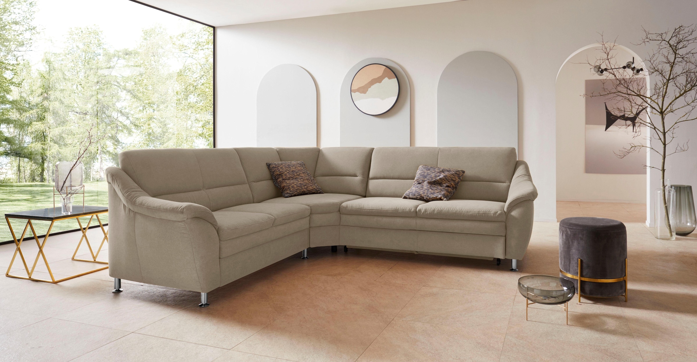 Places of Style Ecksofa »Cardoso L-Form«, mit Trapezecke für mehr Sitzkomfo günstig online kaufen
