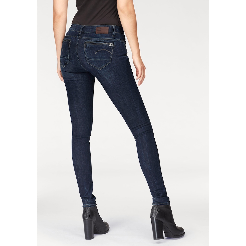 G-Star RAW Skinny-fit-Jeans »Midge Zip«, mit Reißverschluss-Taschen hinten