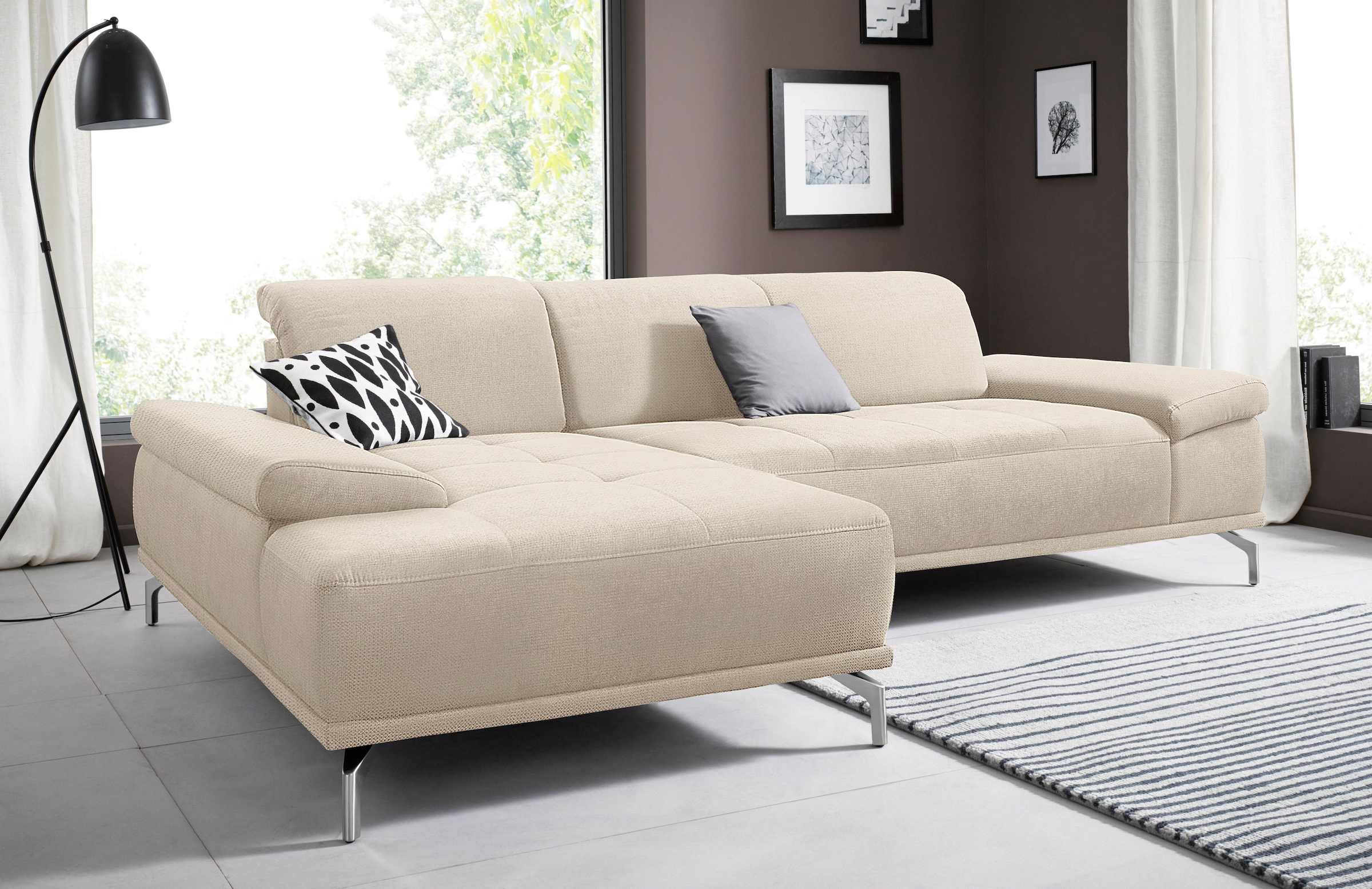Places of Style Ecksofa »Caluna«, Inkl.Sitztiefenverstellung, wahlweise mit günstig online kaufen