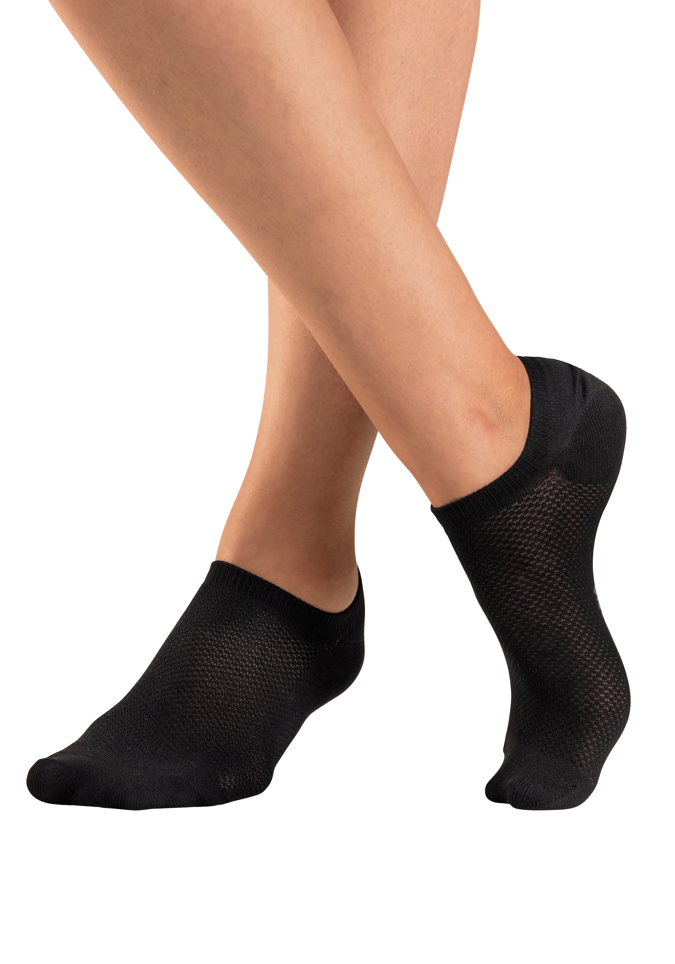 LASCANA ACTIVE Sneakersocken, (Packung, 7 Paar), mit Pikeestruktur und Silicon