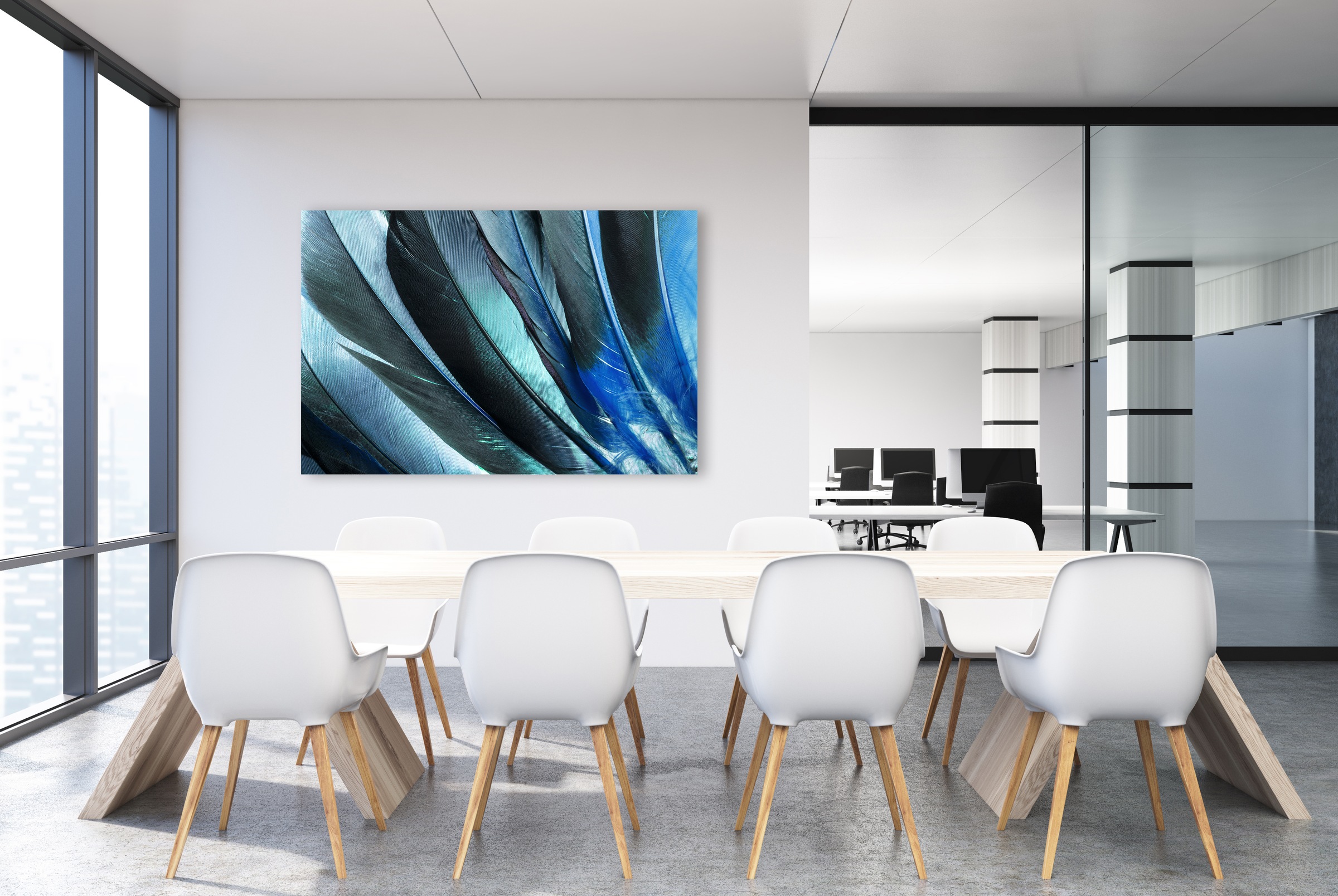 queence Leinwandbild »Feathers« Federn 1 Stk. tlg. mit sehr guten Schallabs günstig online kaufen