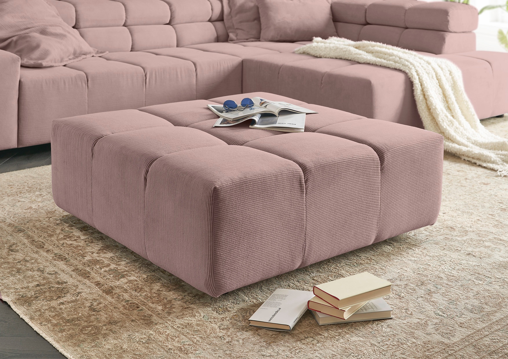 INOSIGN Polsterhocker »Ancona«, passend zur "Ancona"-Polsterserie, auch in Cord + Easy Care